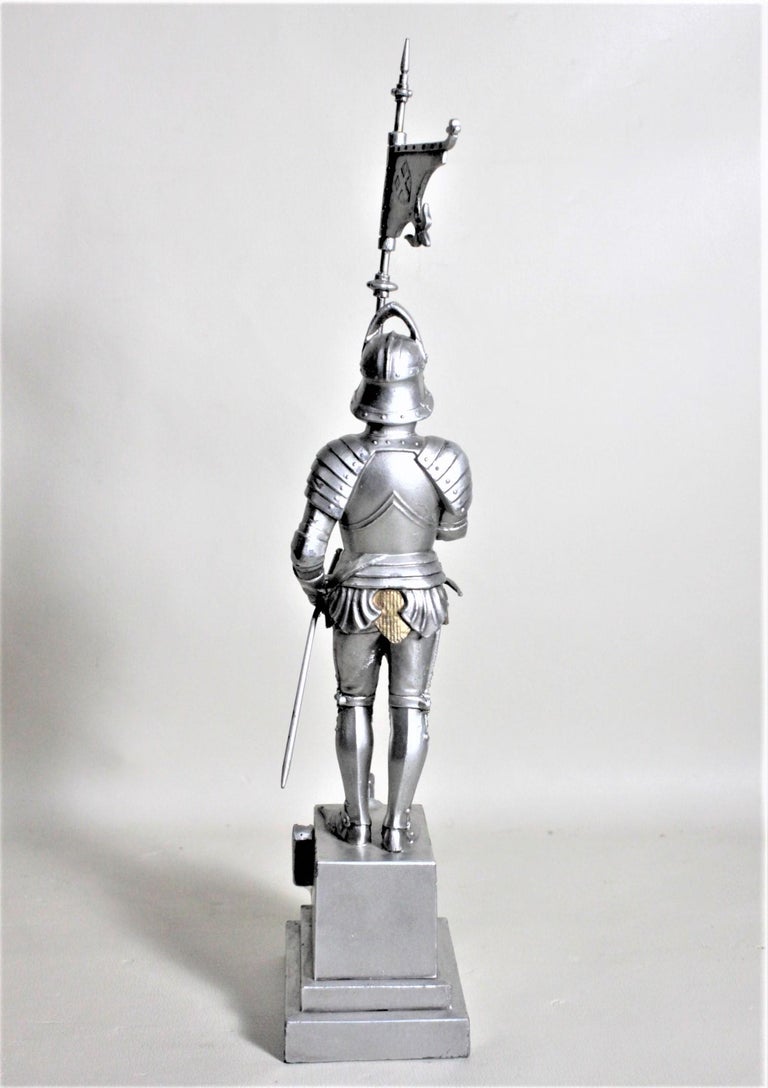Antique Cast Figural Medieval Knight in Armor Cigar, Pipe or Cigarette  Lighter For Sale at 1stDibs