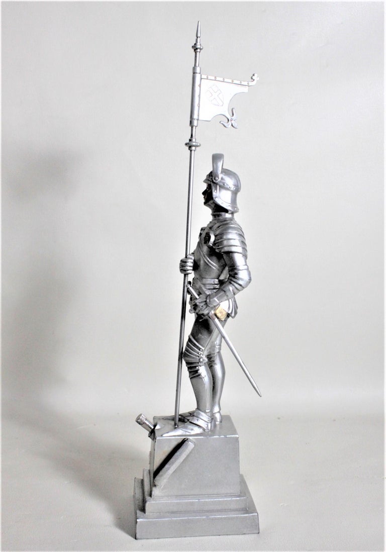 Antique Cast Figural Medieval Knight in Armor Cigar, Pipe or Cigarette  Lighter For Sale at 1stDibs