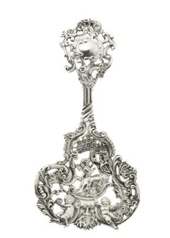 Antique Cast Gorham Sterling Silver Bon Bon Spoon No. 589 with Cherubs
