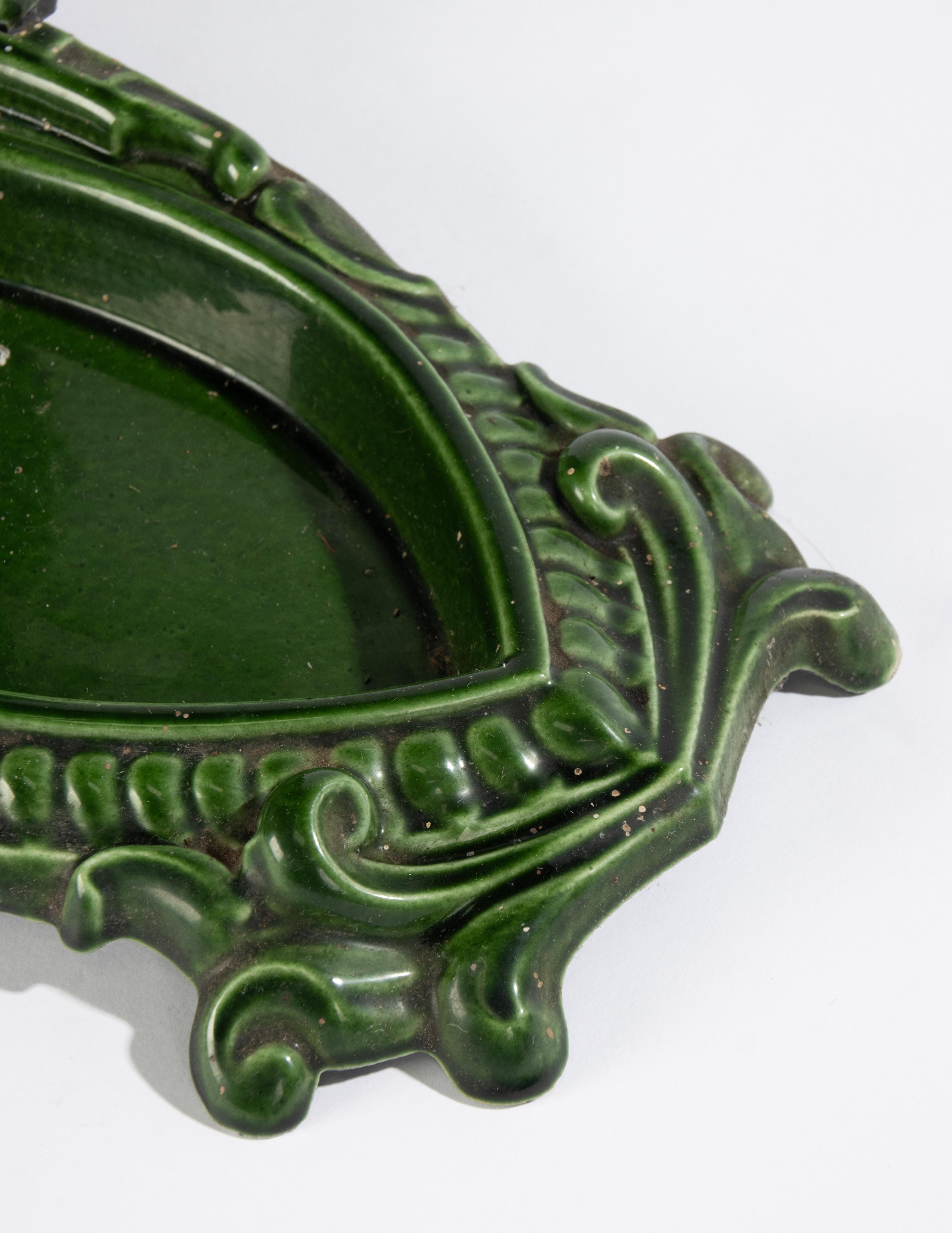 Antiker grün emaillierter eiserner Stand für Umbrella/Cane (Frühes 20. Jahrhundert) im Angebot