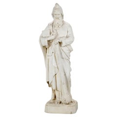 Antique Cast Hard Stone Reliquary Figure, Statue of Saint Jude, 19th C
