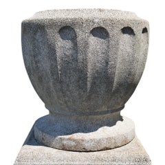 Antique Cast Hardstone Garden Urn C1900