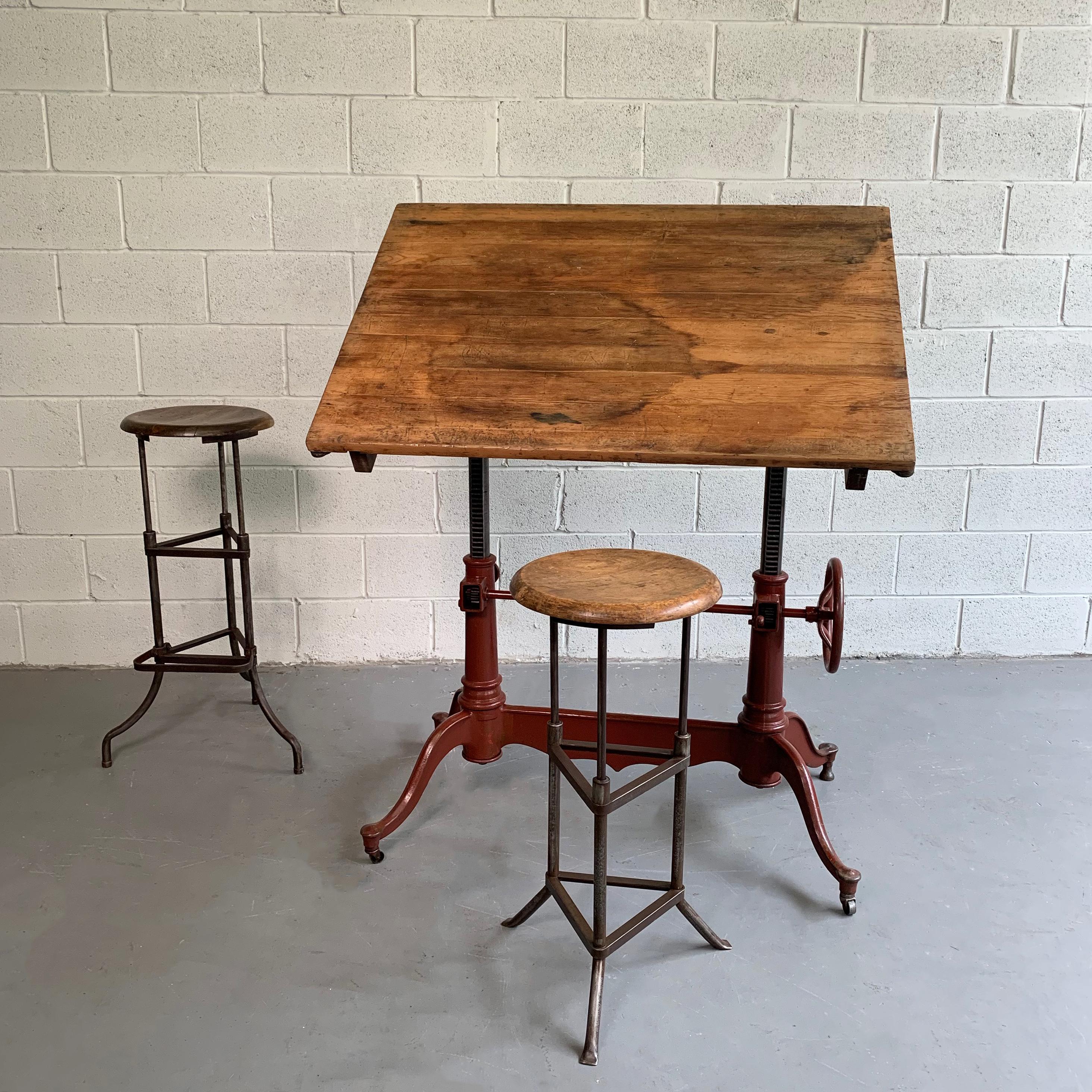 antique cast iron drafting table