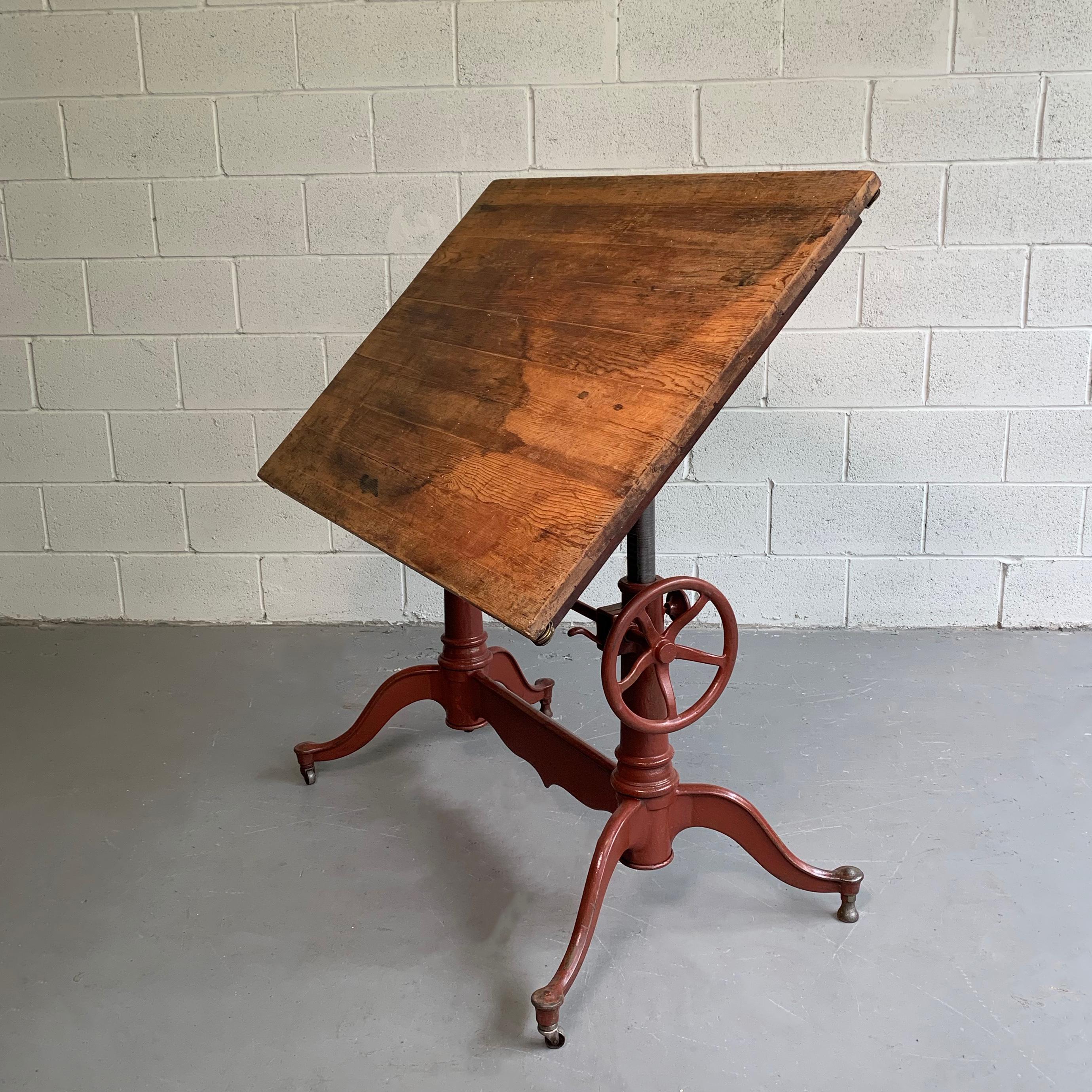 vintage cast iron drafting table