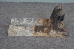 Antique cast iron andirons