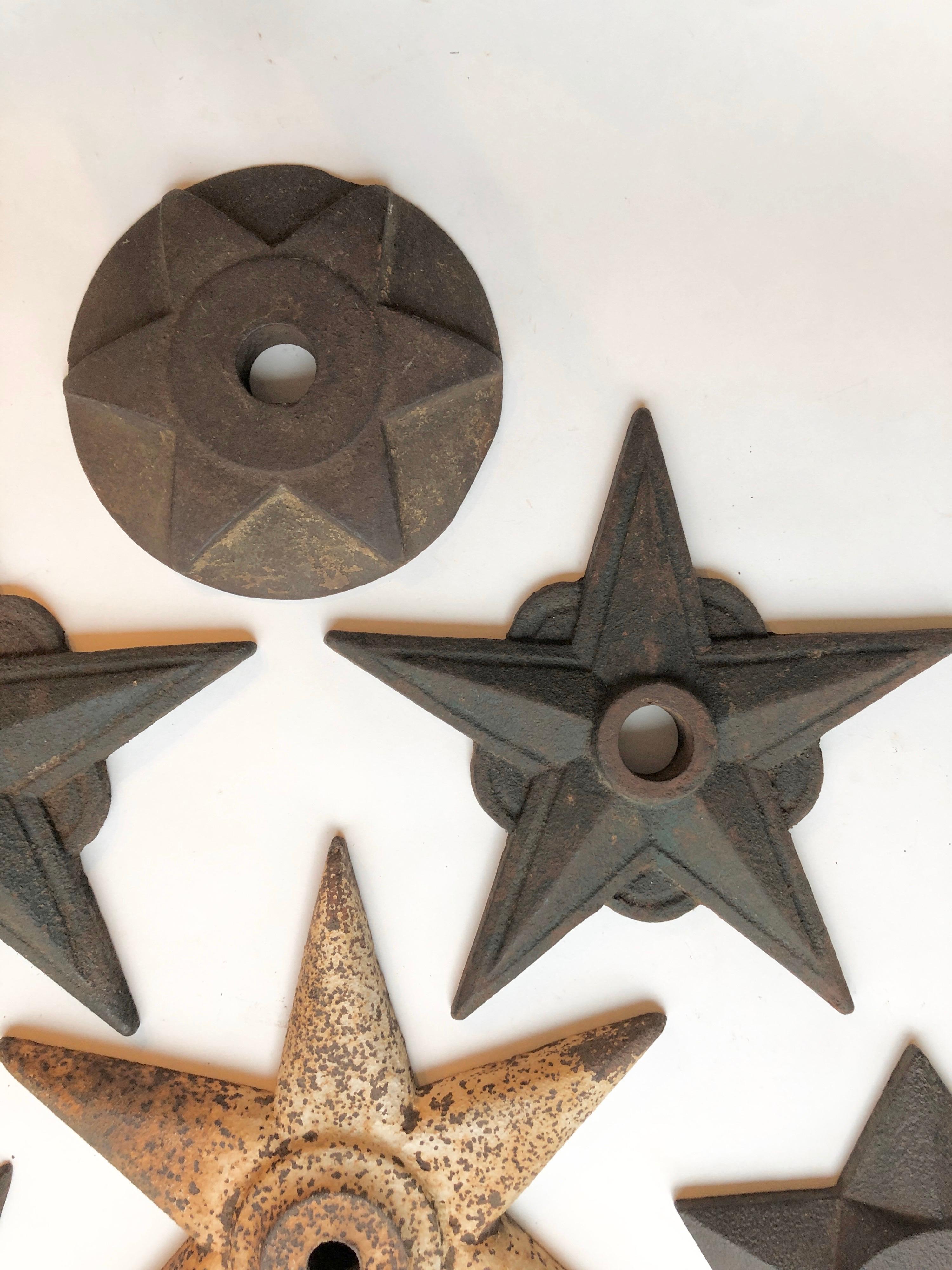 cast iron stars with hole in middle