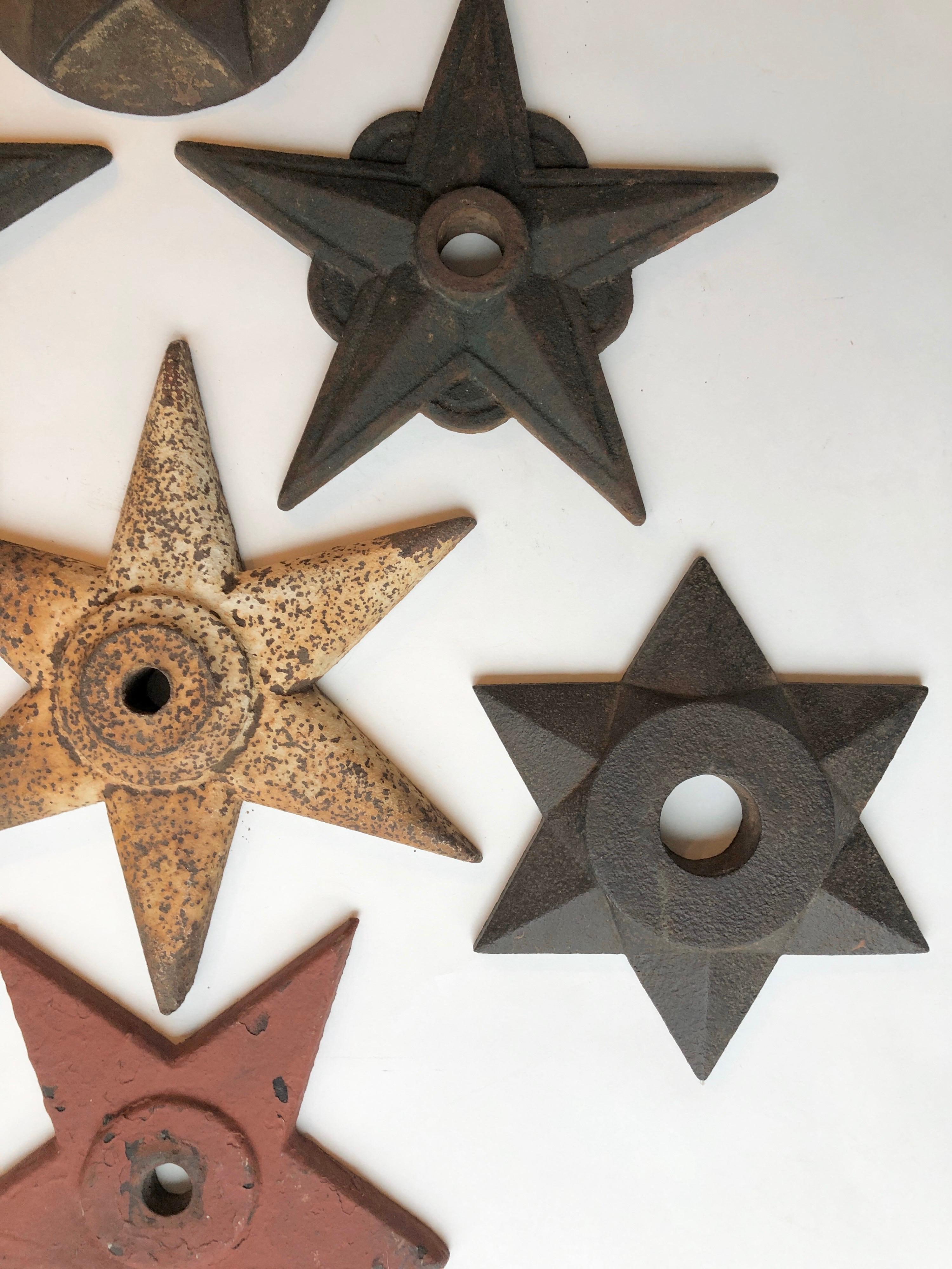 American Classical Antique Cast Iron Architectural Building Star Shaped Support Collection '7'
