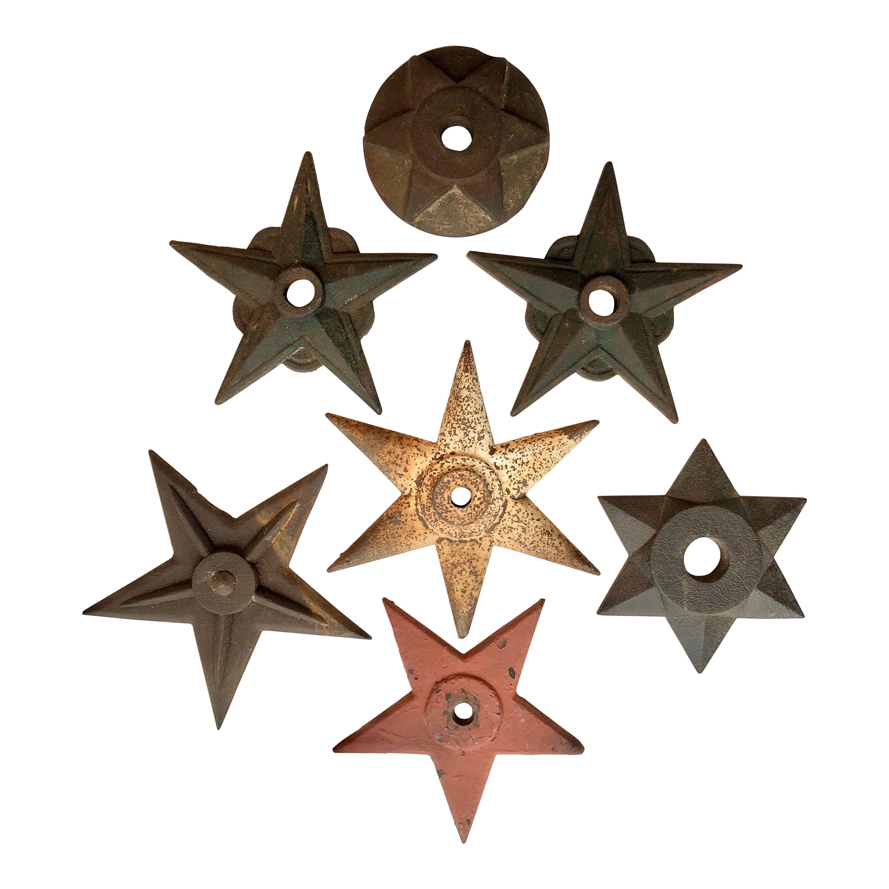 Antique Cast Iron Architectural Building Star Shaped Support Collection '7'
