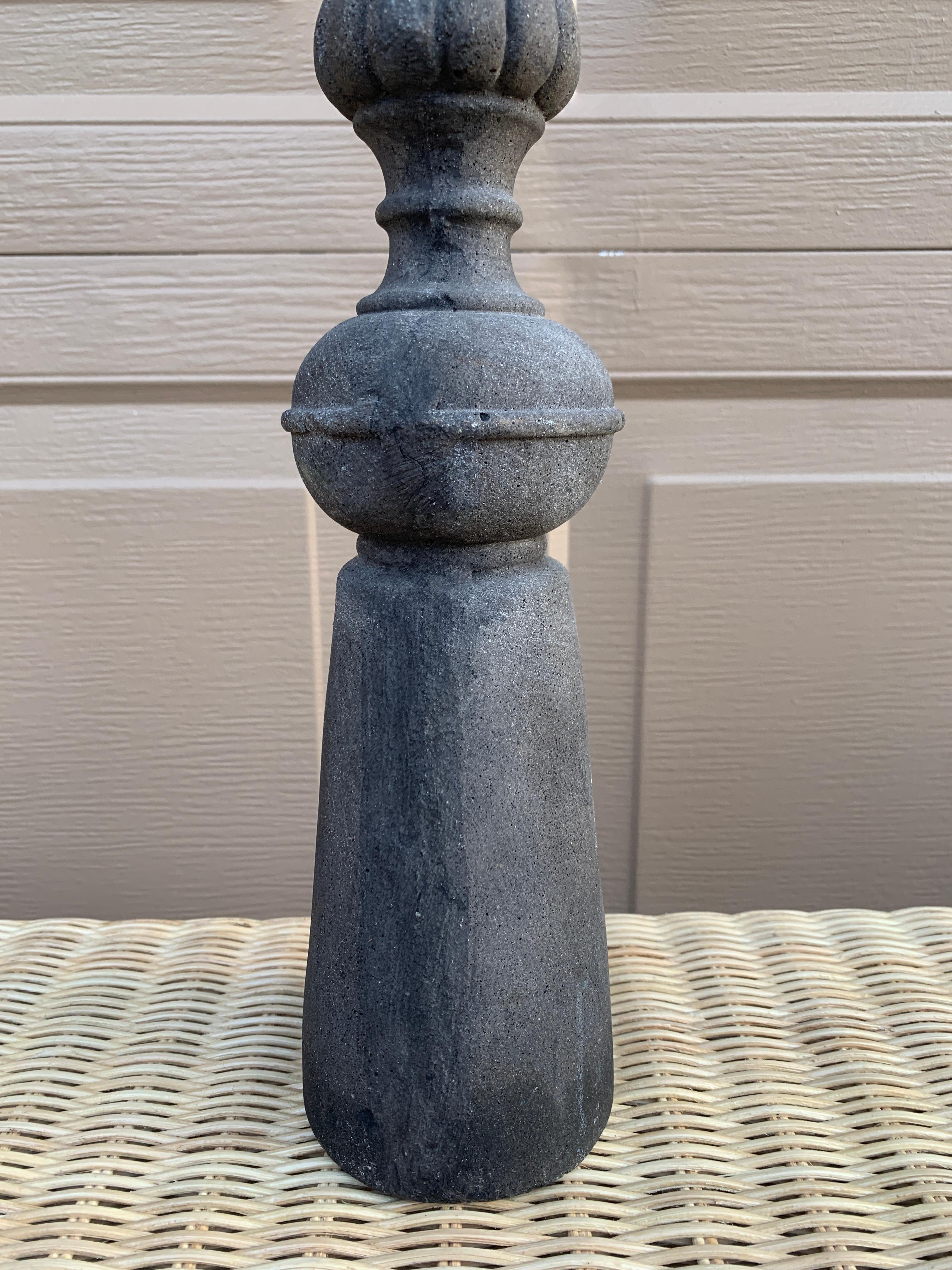 Antique Cast Iron Architectural Garden Obelisk Finial For Sale 1