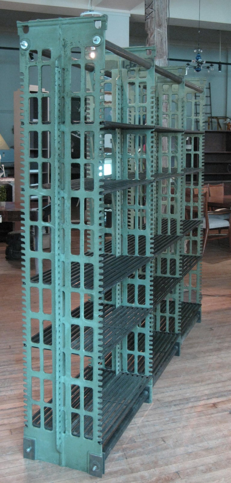 Antique Cast Iron Archival Library Bookcase by Snead at 1stDibs