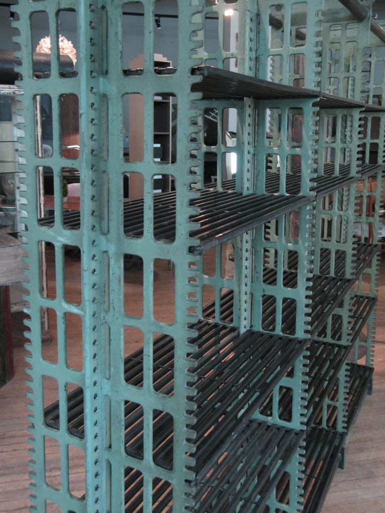 Antique Cast Iron Archival Library Bookcase by Snead at 1stDibs