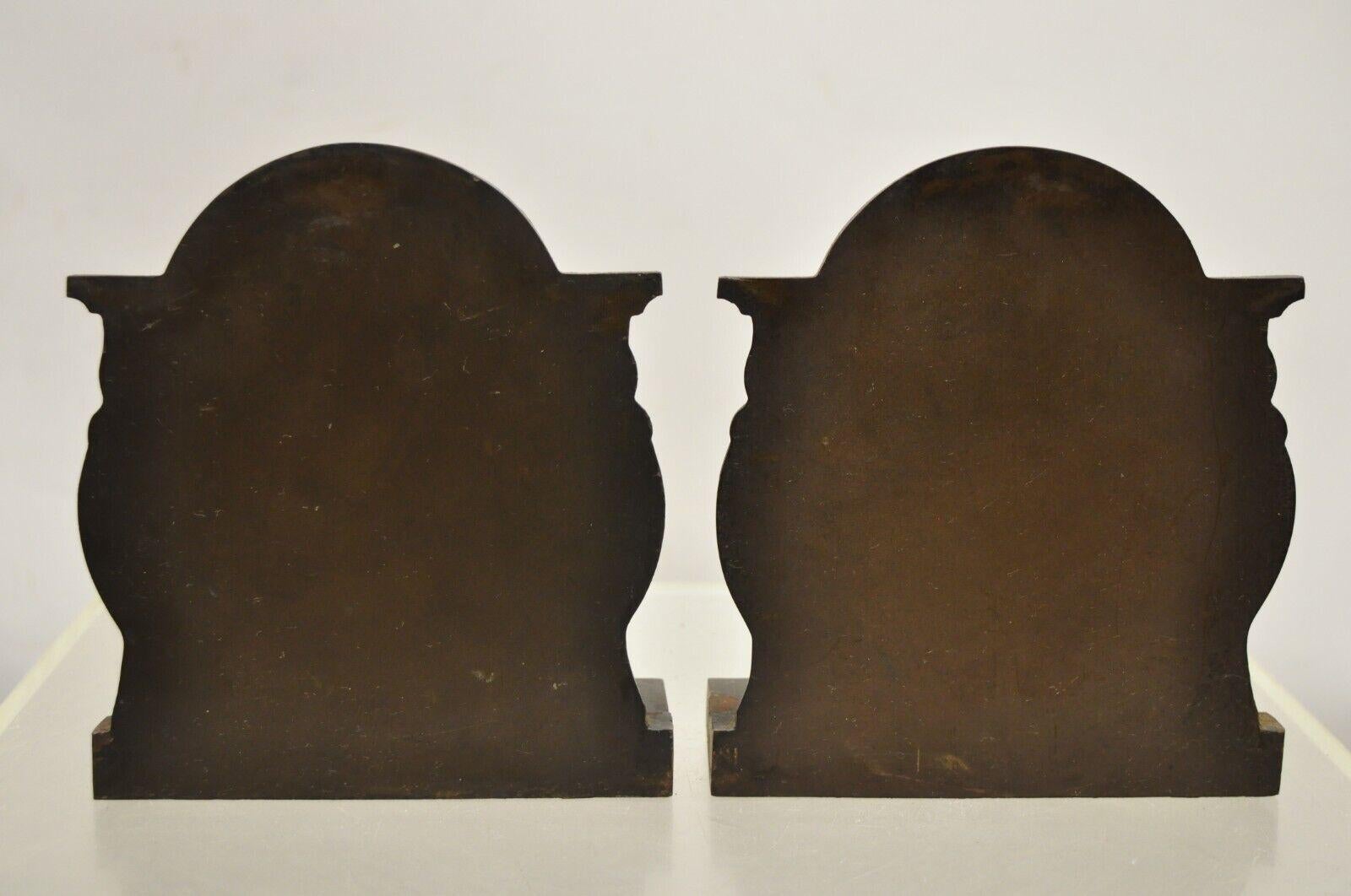 Antique Cast Iron Art Nouveau Johnsonsoniana and Bacon quote Bookends For Sale 3