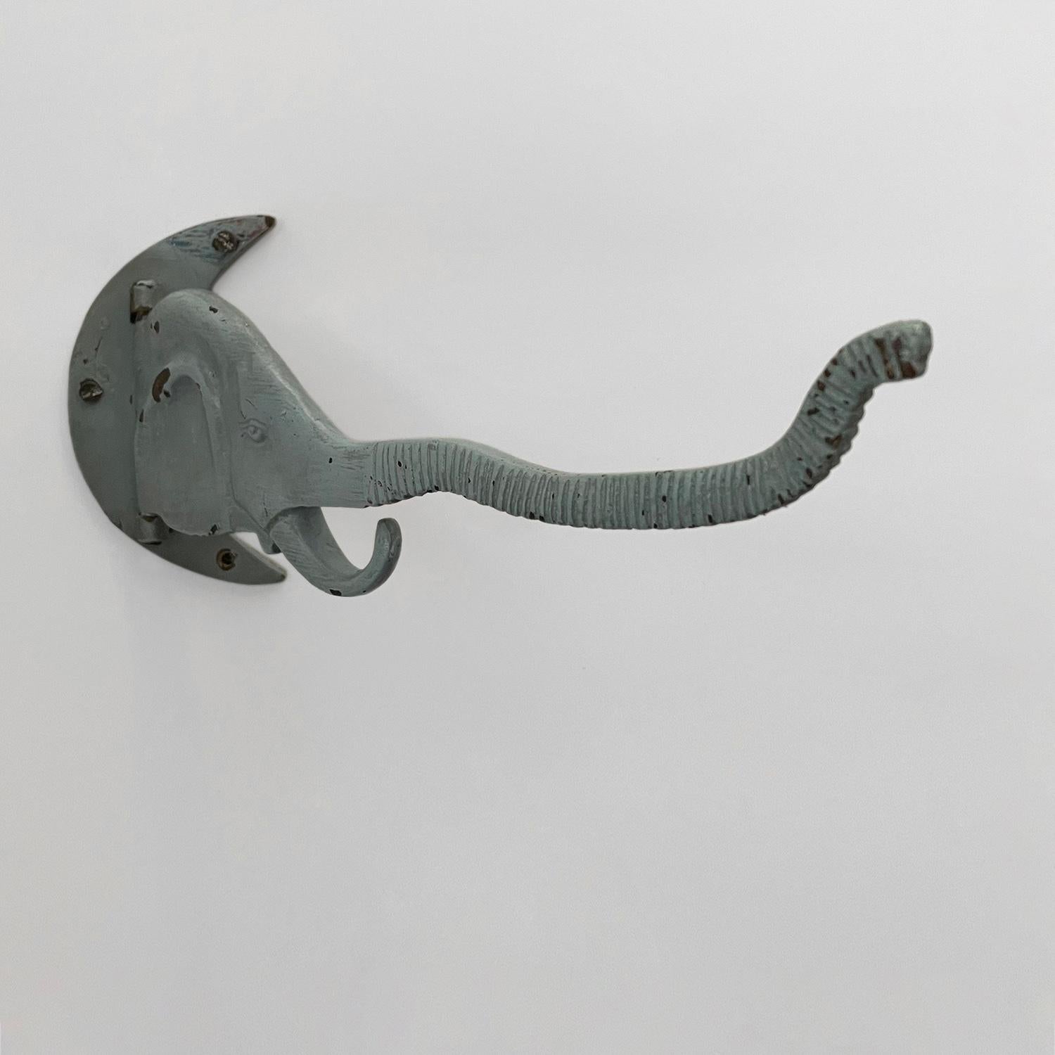 Antique Cast Iron Articulating Elephant Wall Hook  For Sale 3