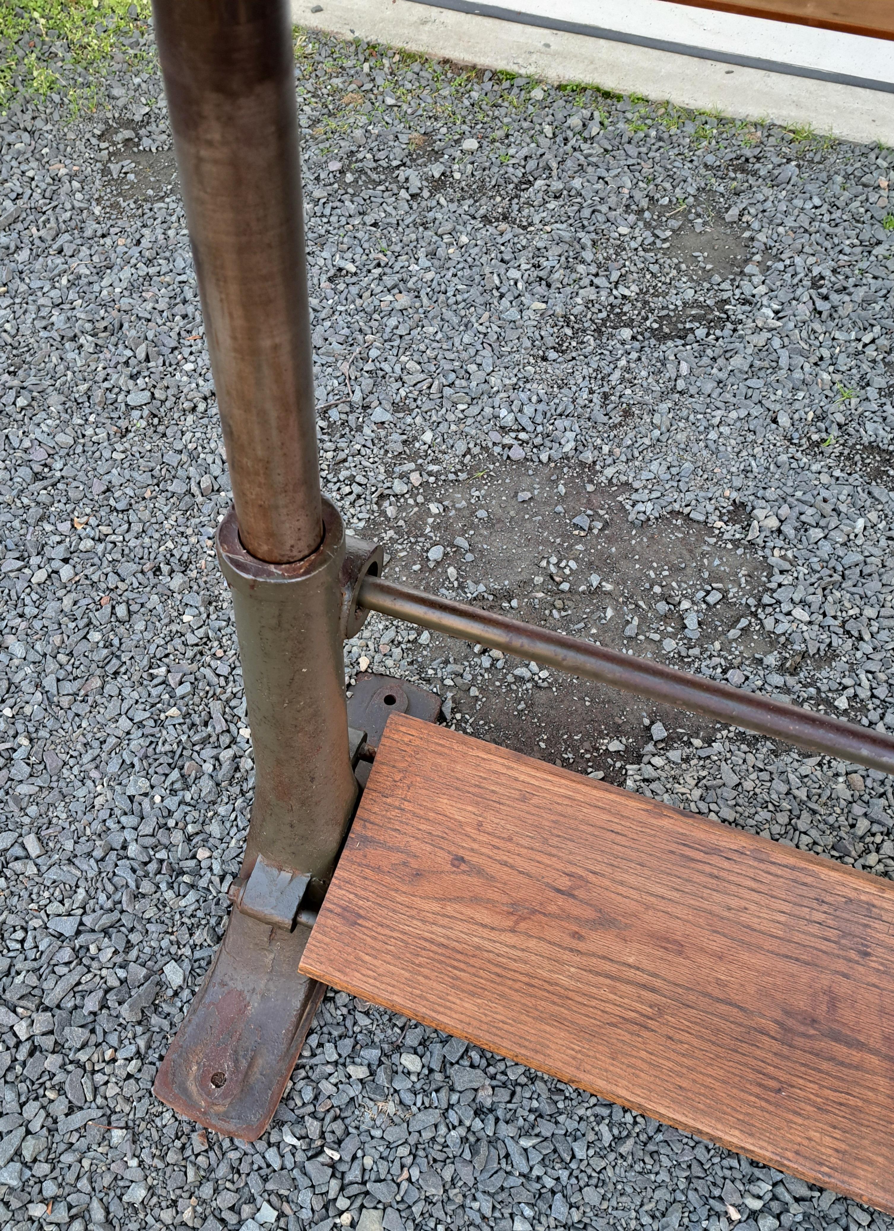 Antique Cast Iron Base Drafting Table For Sale 7