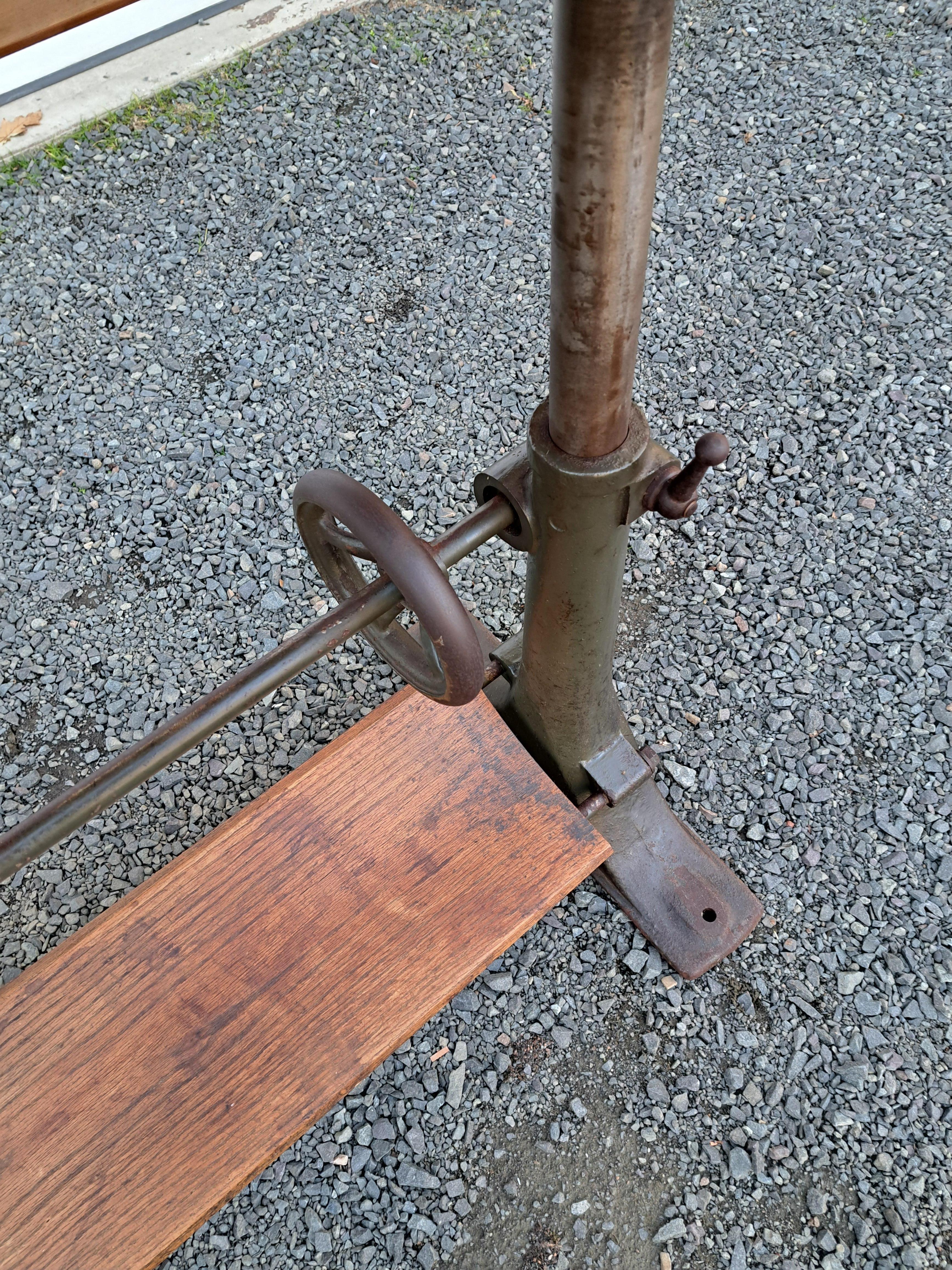 Antique Cast Iron Base Drafting Table For Sale 8