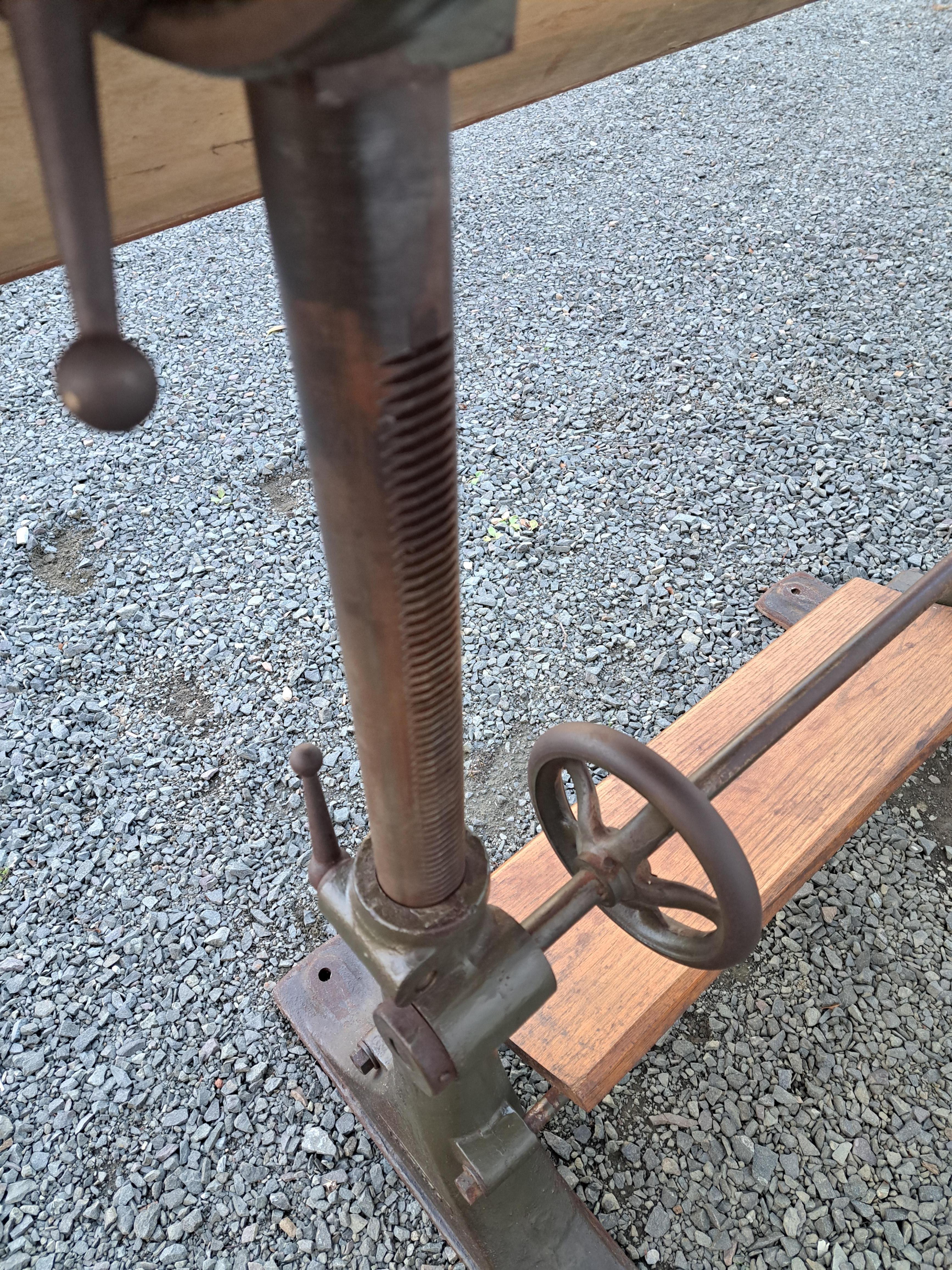 Antique Cast Iron Base Drafting Table For Sale 10