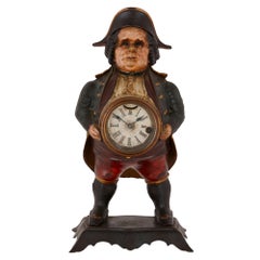 Antique Cast Iron 'Blinking Eye' Mantel Clock by Bradley & Hubbard