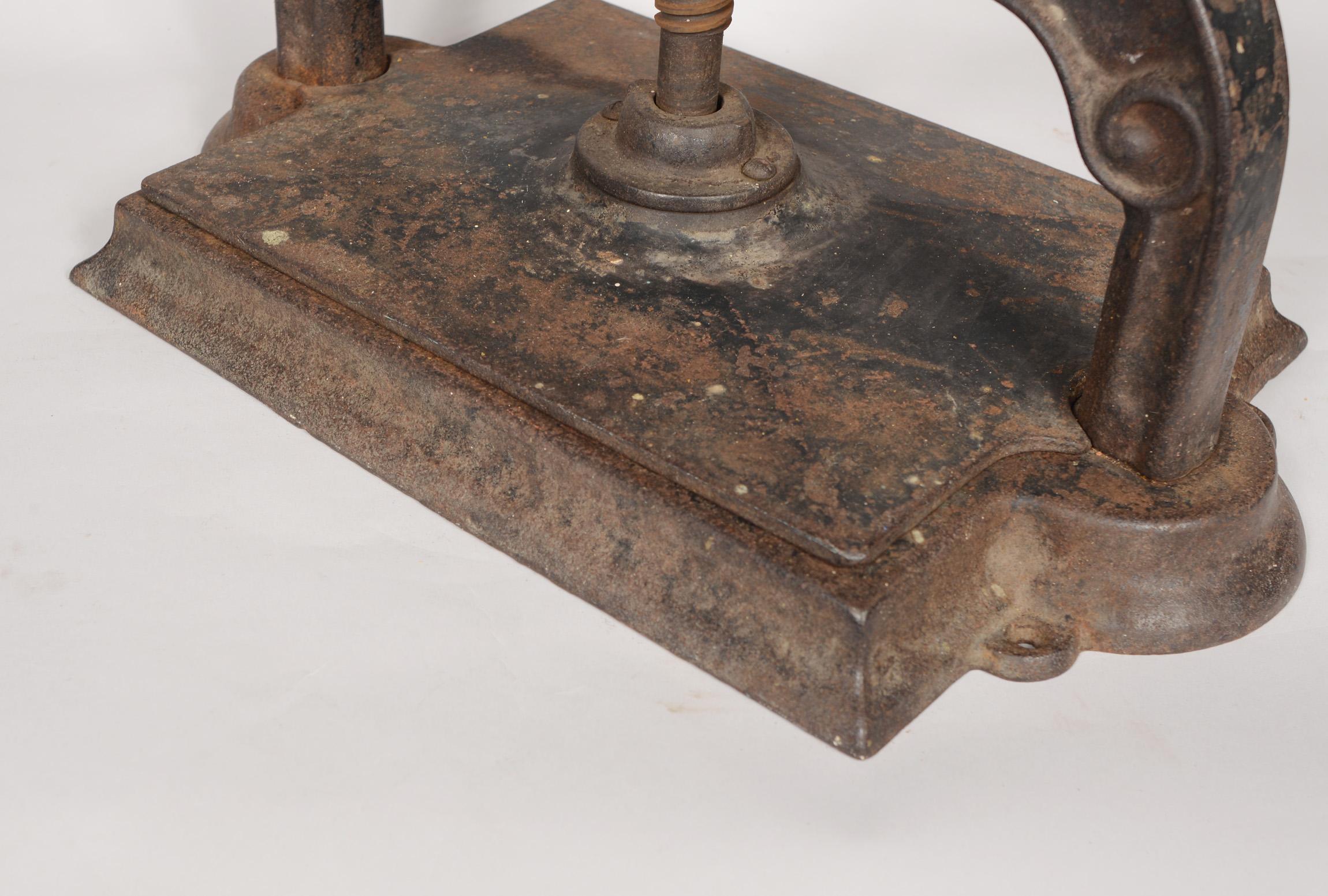 Antique Cast Iron Book Press 1