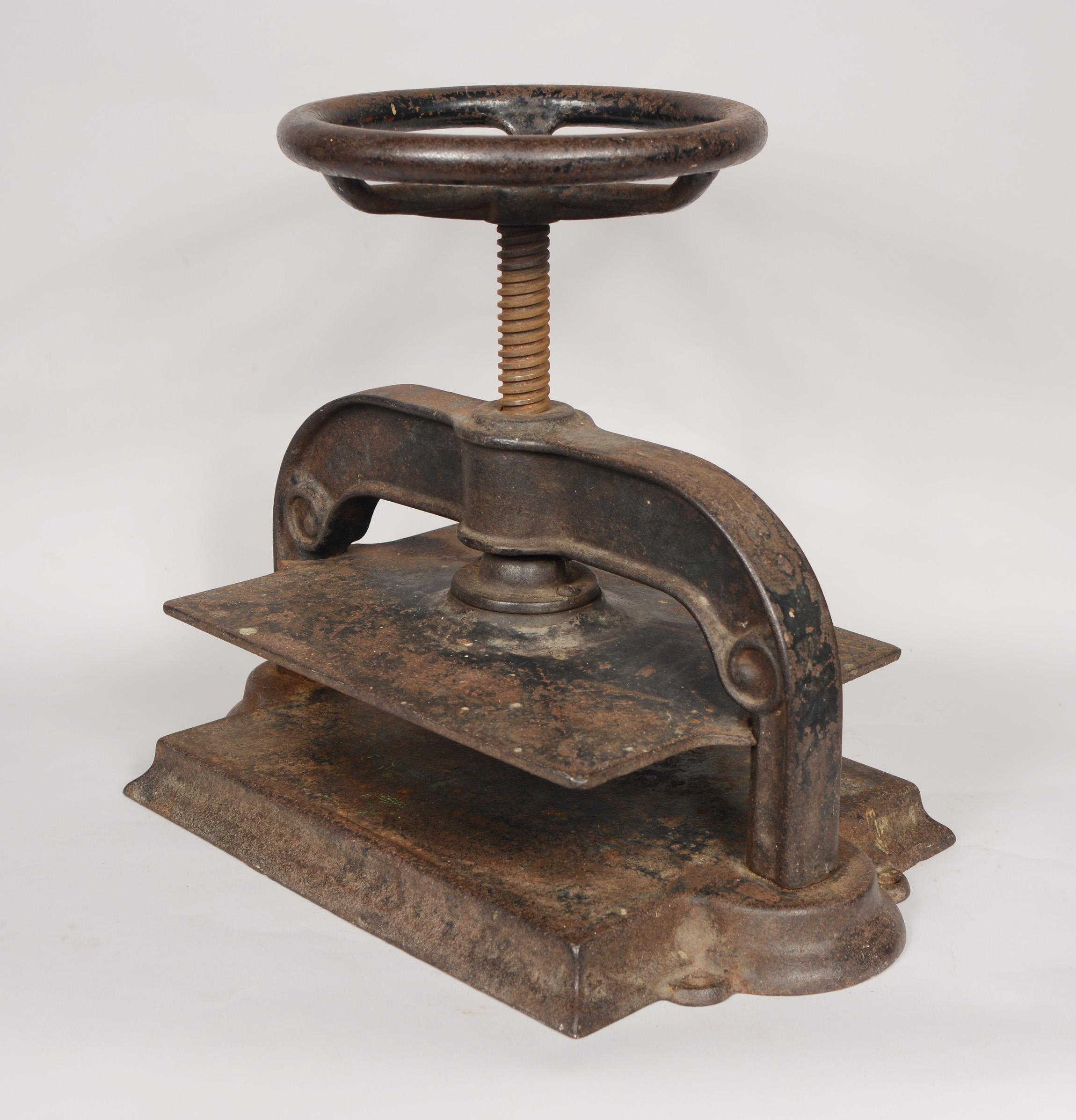 Antique Cast Iron Book Press 2