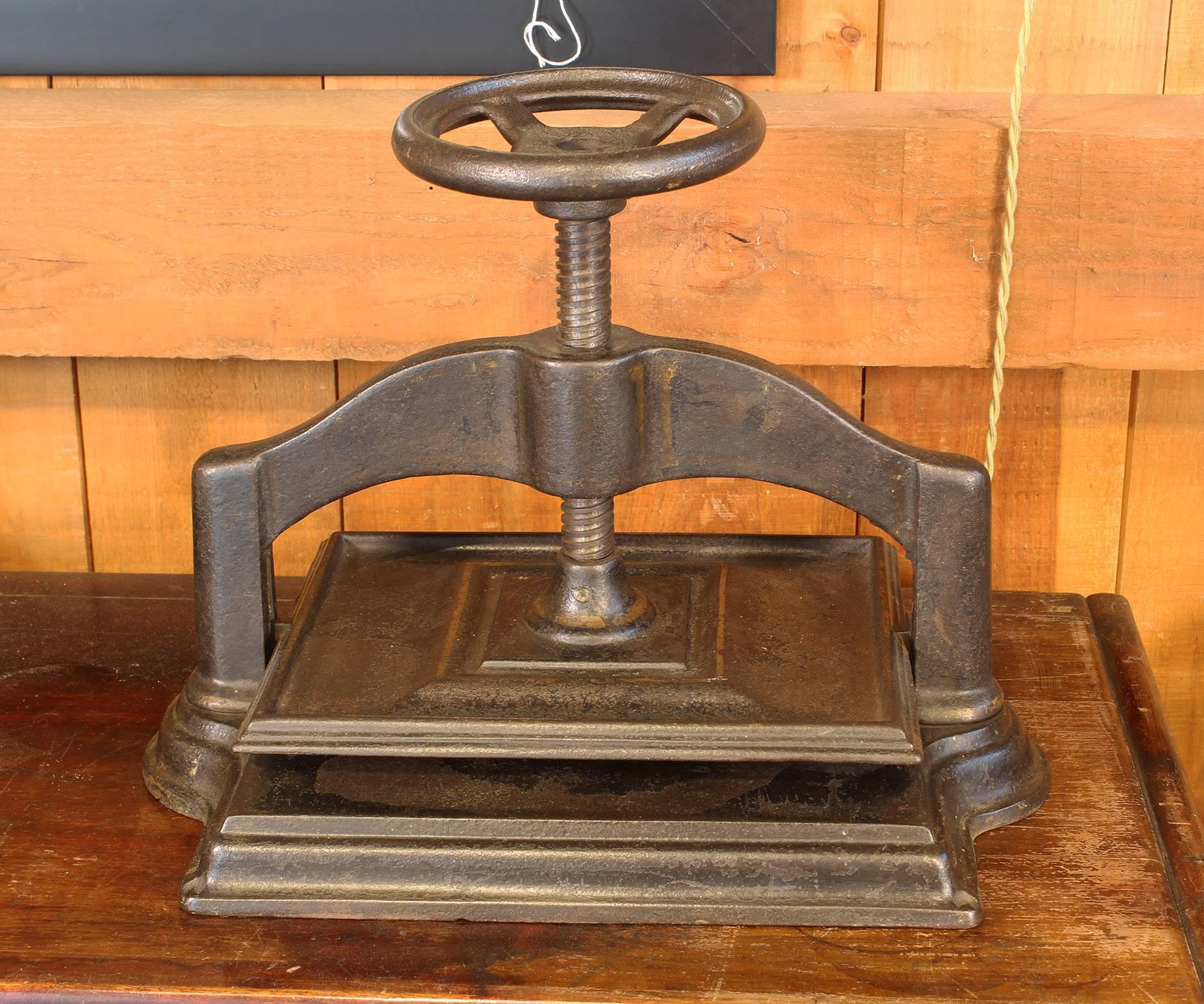 antique cast iron book press for sale