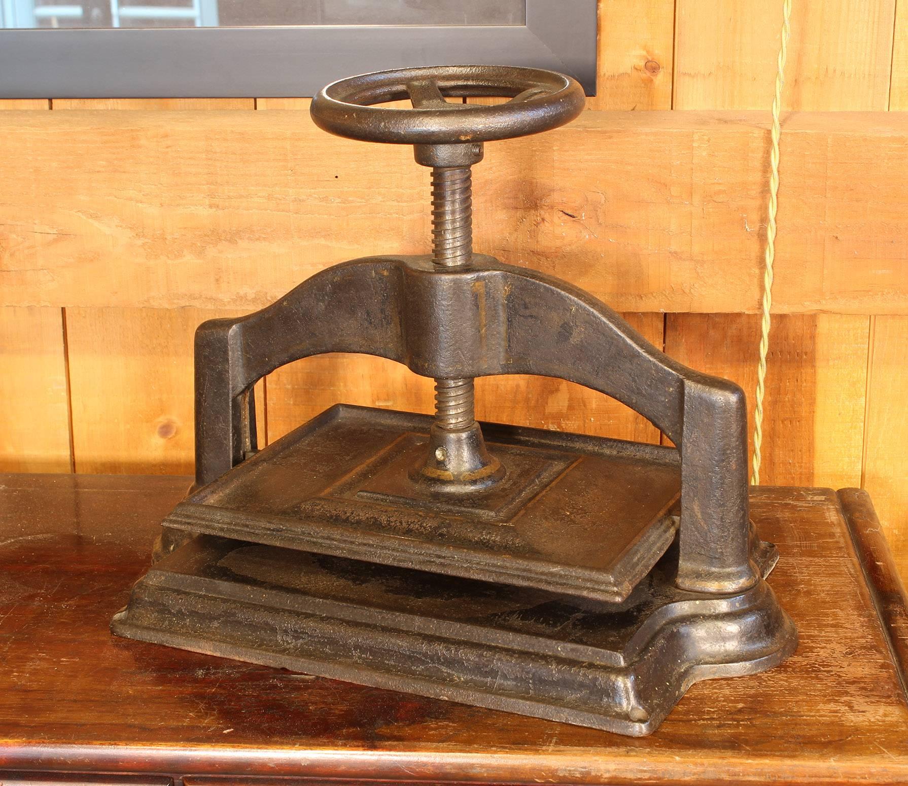 Industrial Antique Cast Iron Book Press