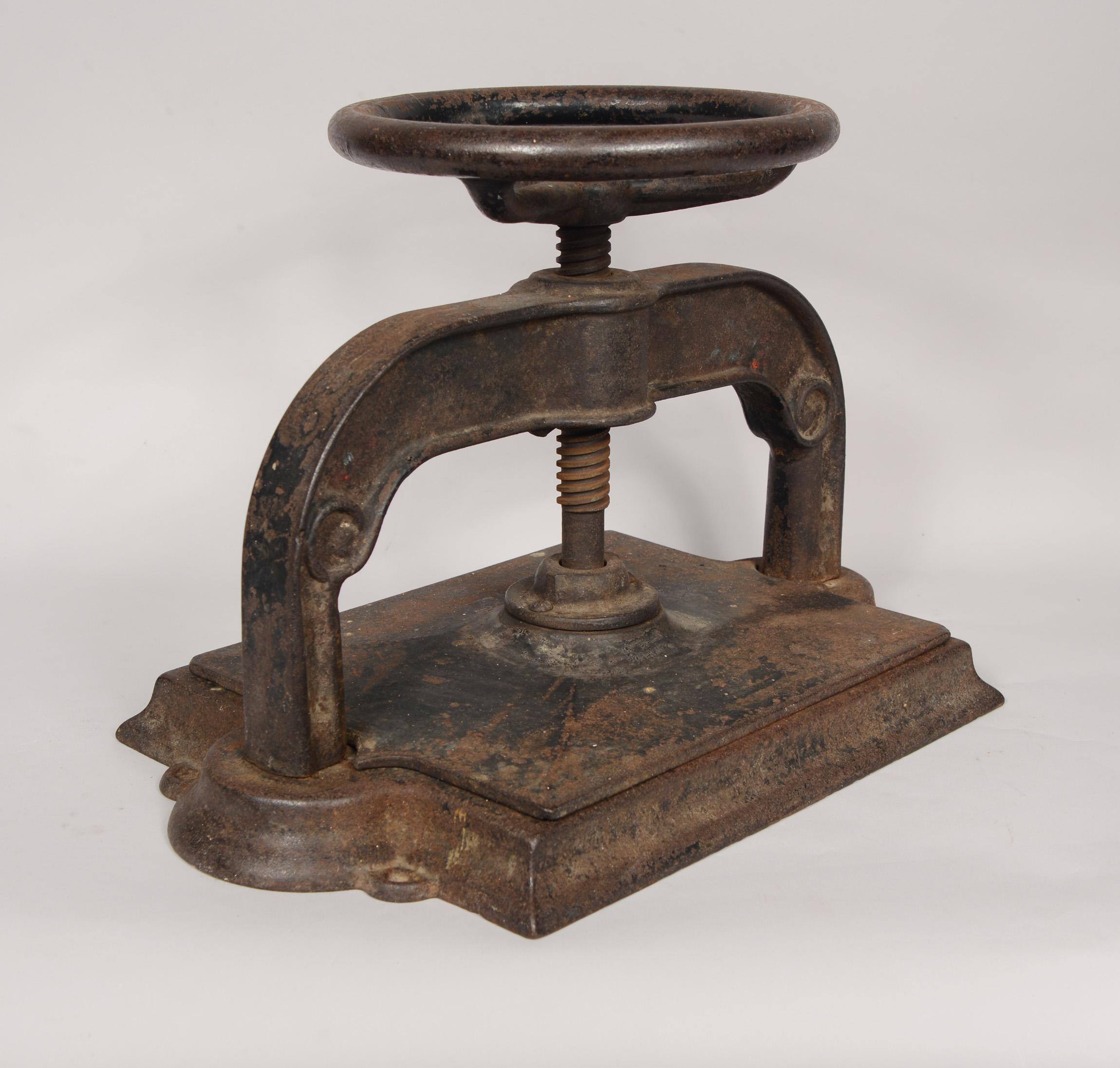 Industrial Antique Cast Iron Book Press