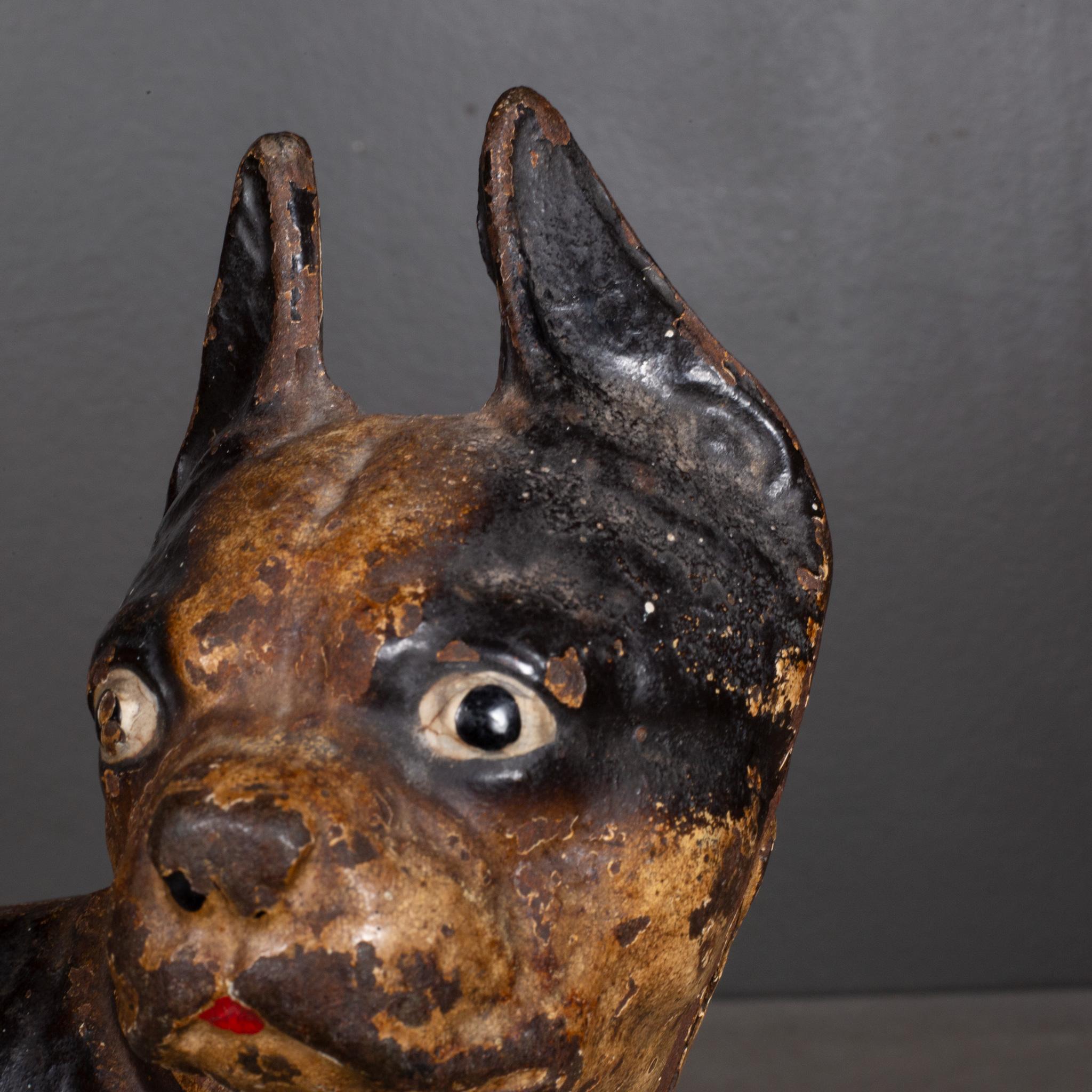 Antique Cast Iron Boston Terrier Doorstop by Hubley, circa 19101940