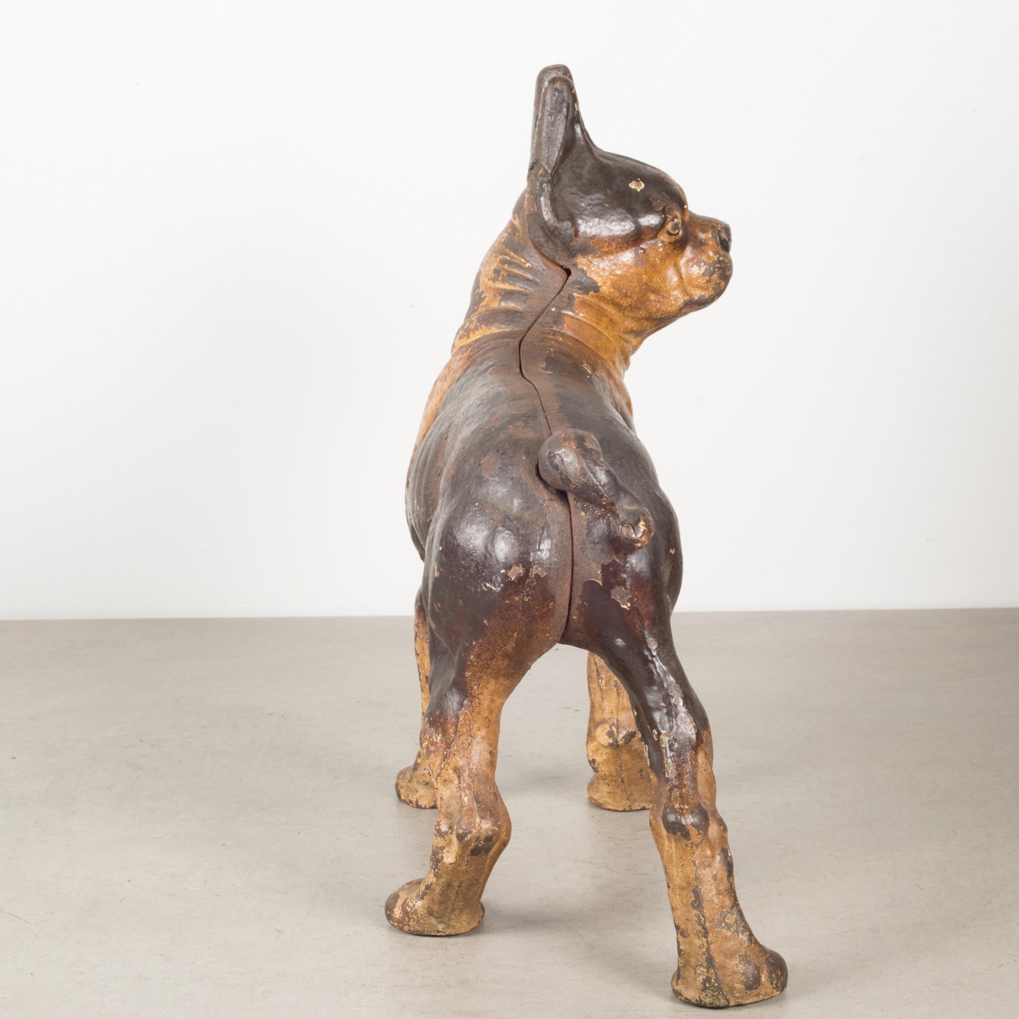 Industrial Cast Iron Boston Terrier Doorstop by Hubley, circa 1910-1940  (FREE SHIPPING) For Sale