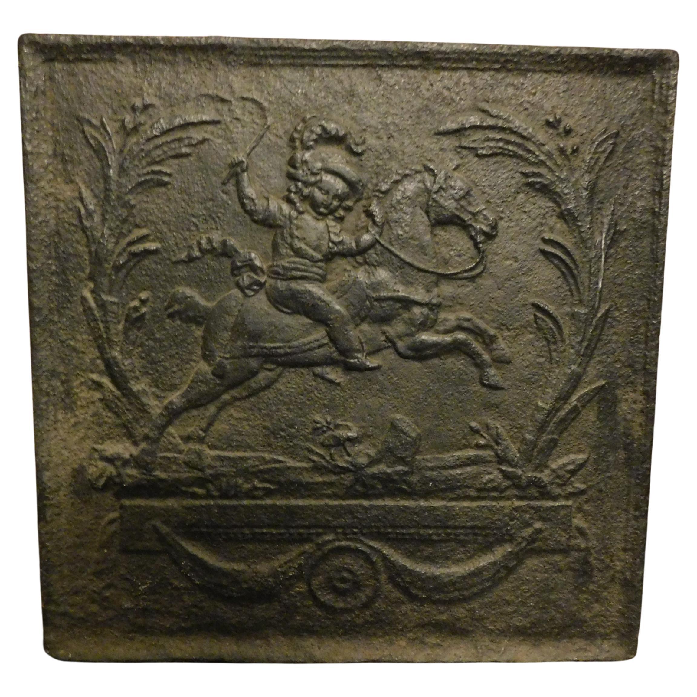 Antique Plate for Fireplace Made of Cast Iron at 1stDibs