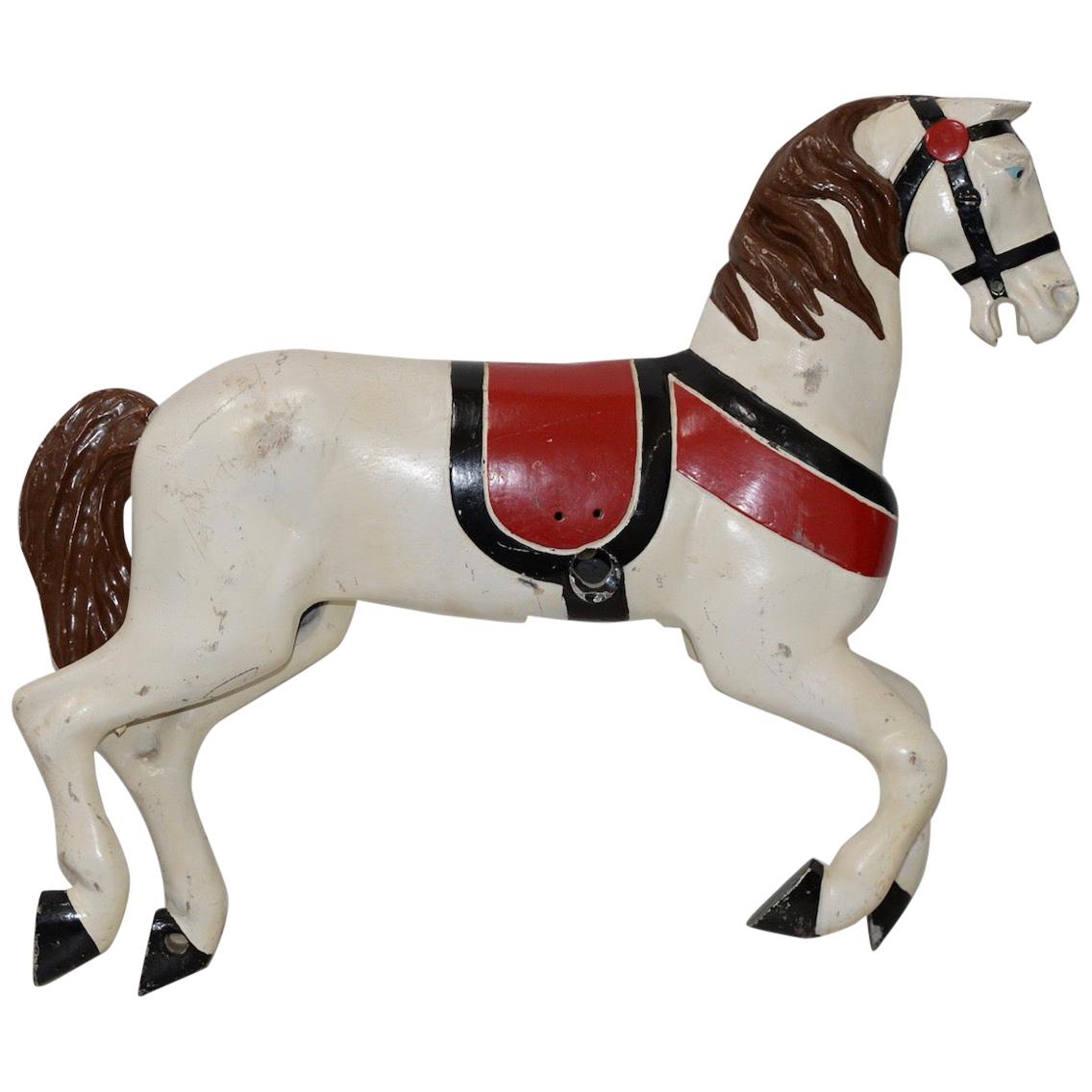 Antique Cast Iron Carousel Horse
