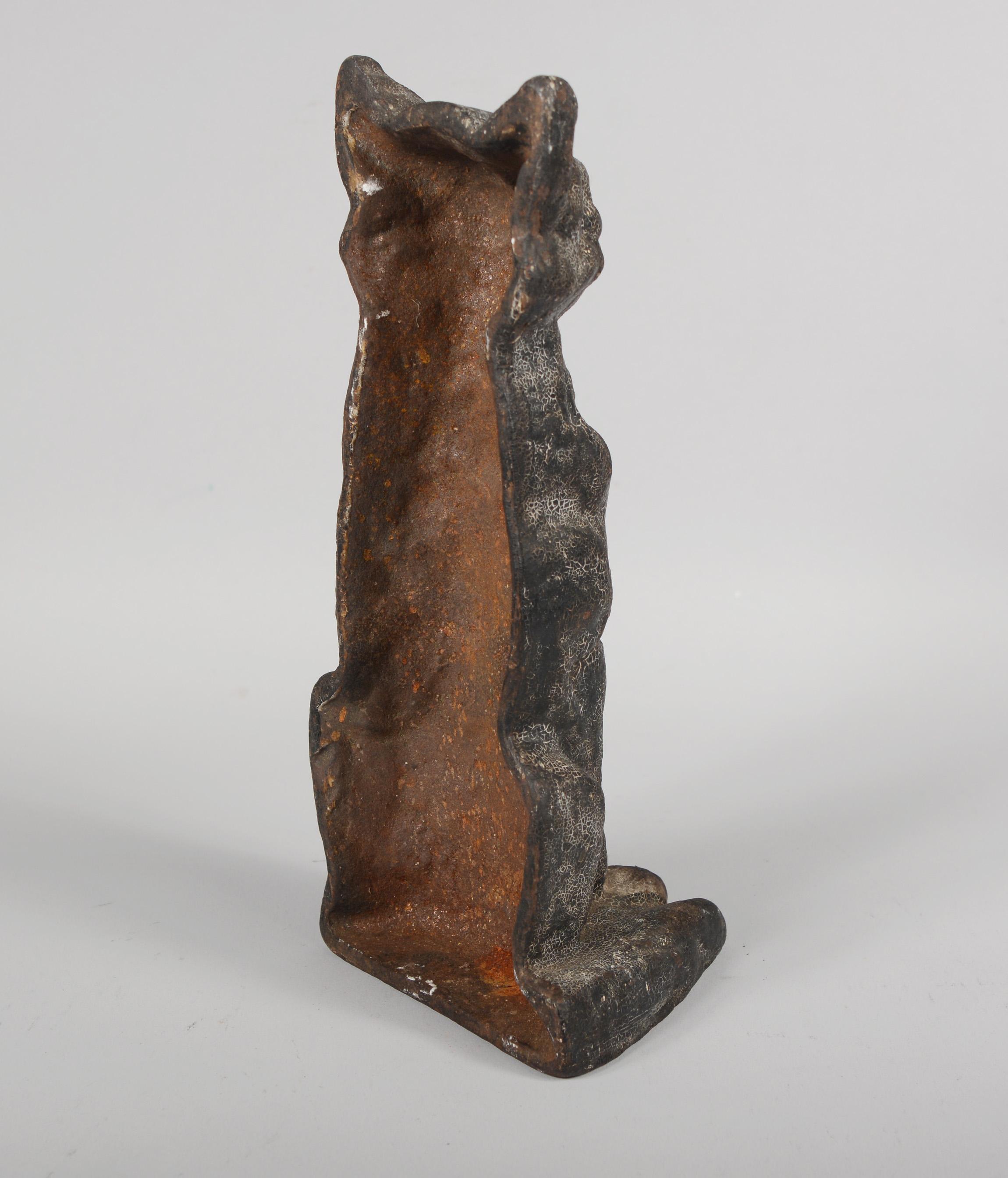 vintage cast iron cat doorstop