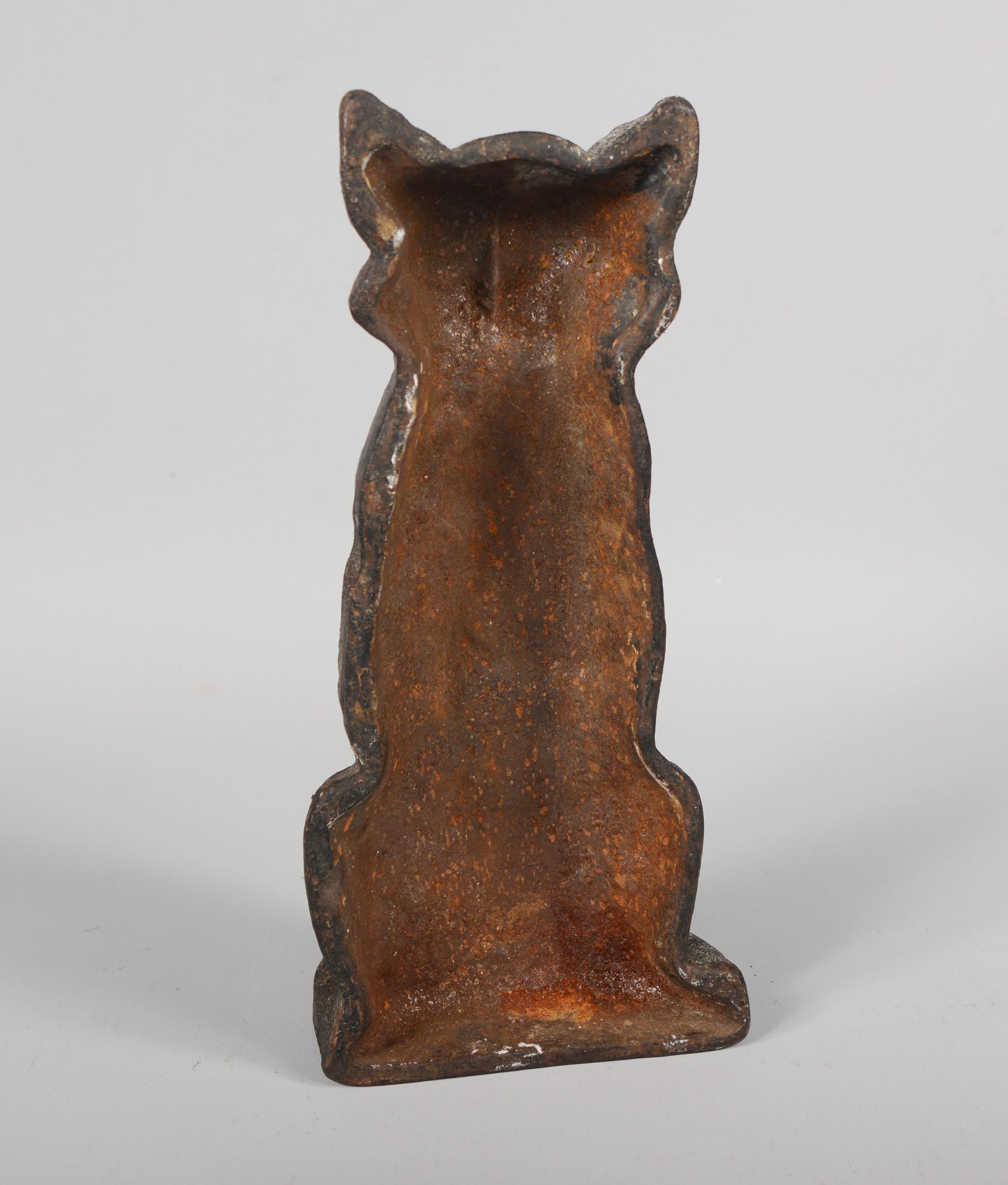 antique cast iron cat doorstop