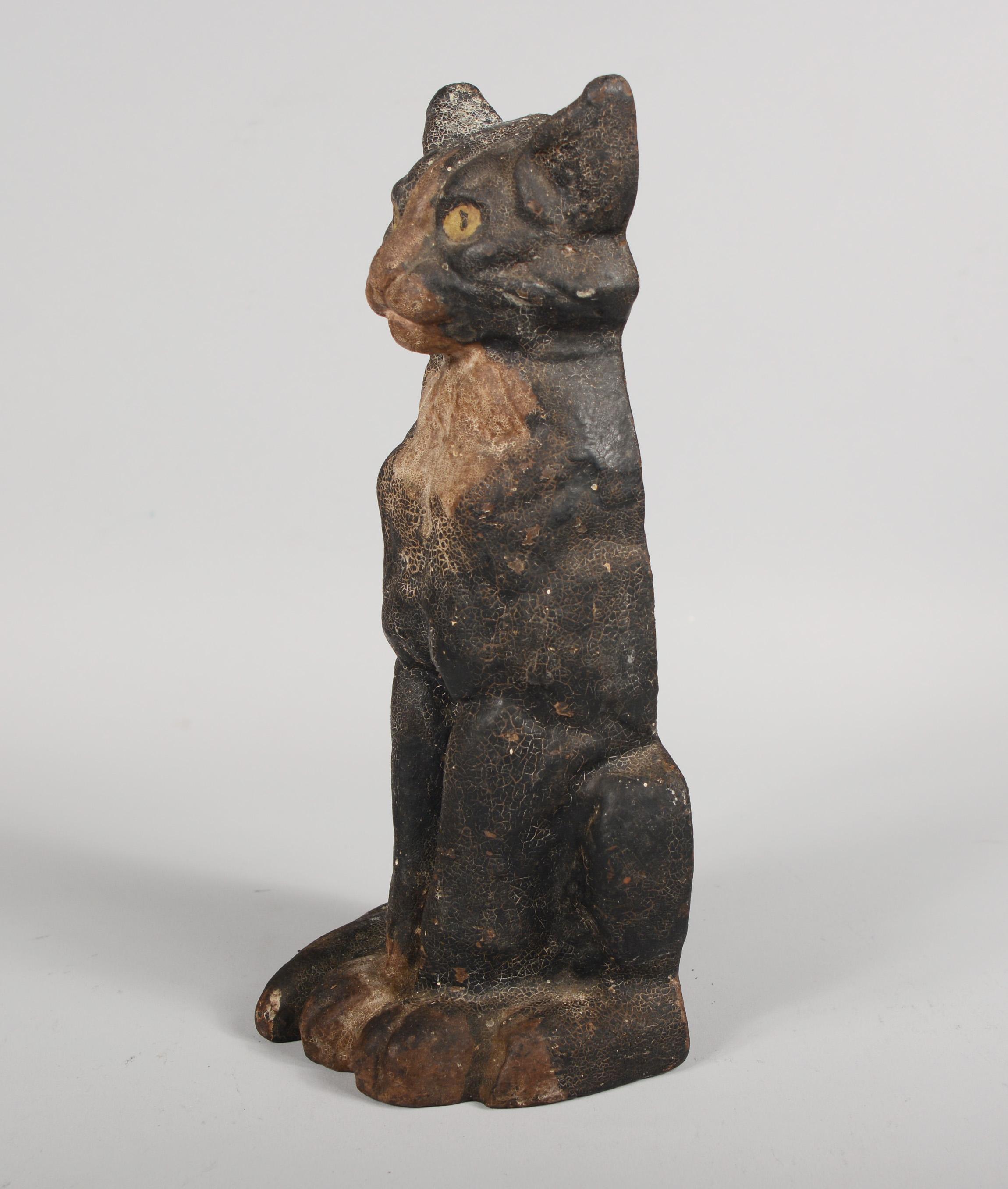 vintage cast iron cat door stop