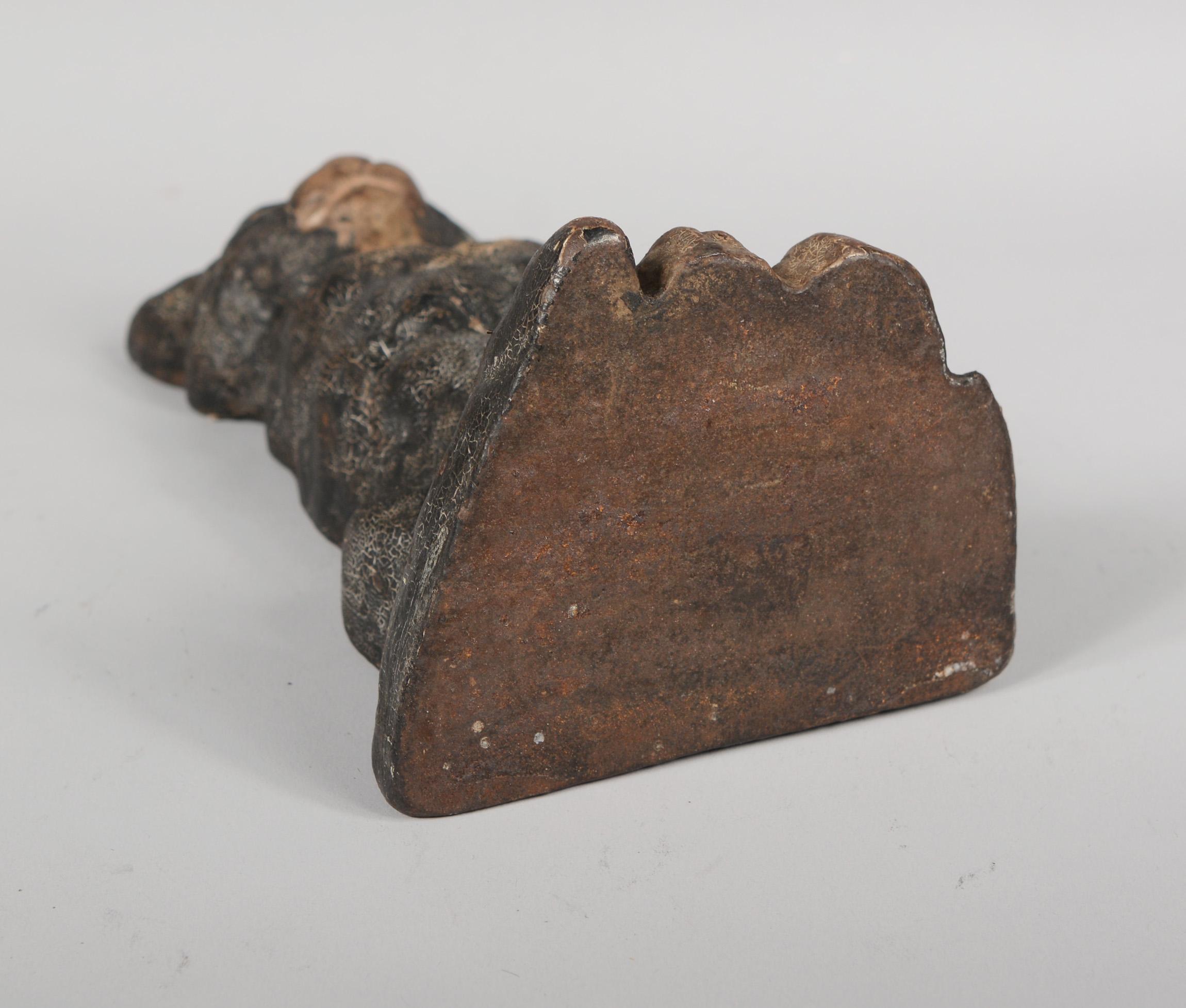 20th Century Antique Cast Iron Cat Door Stop by National Foundry