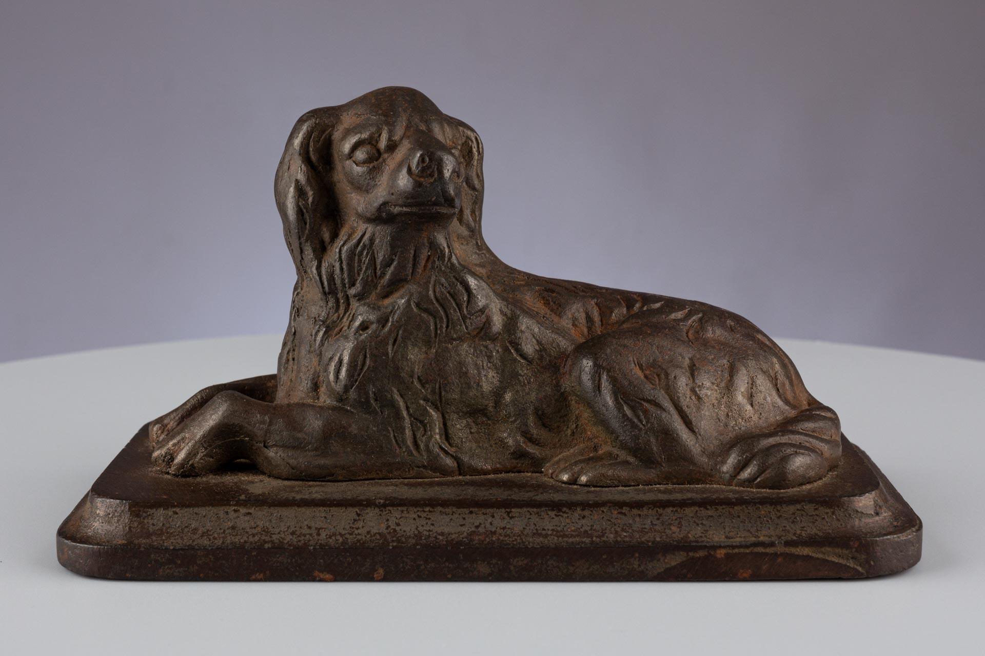 Antica scultura in ghisa di un cane, fine XIX secolo in vendita 6