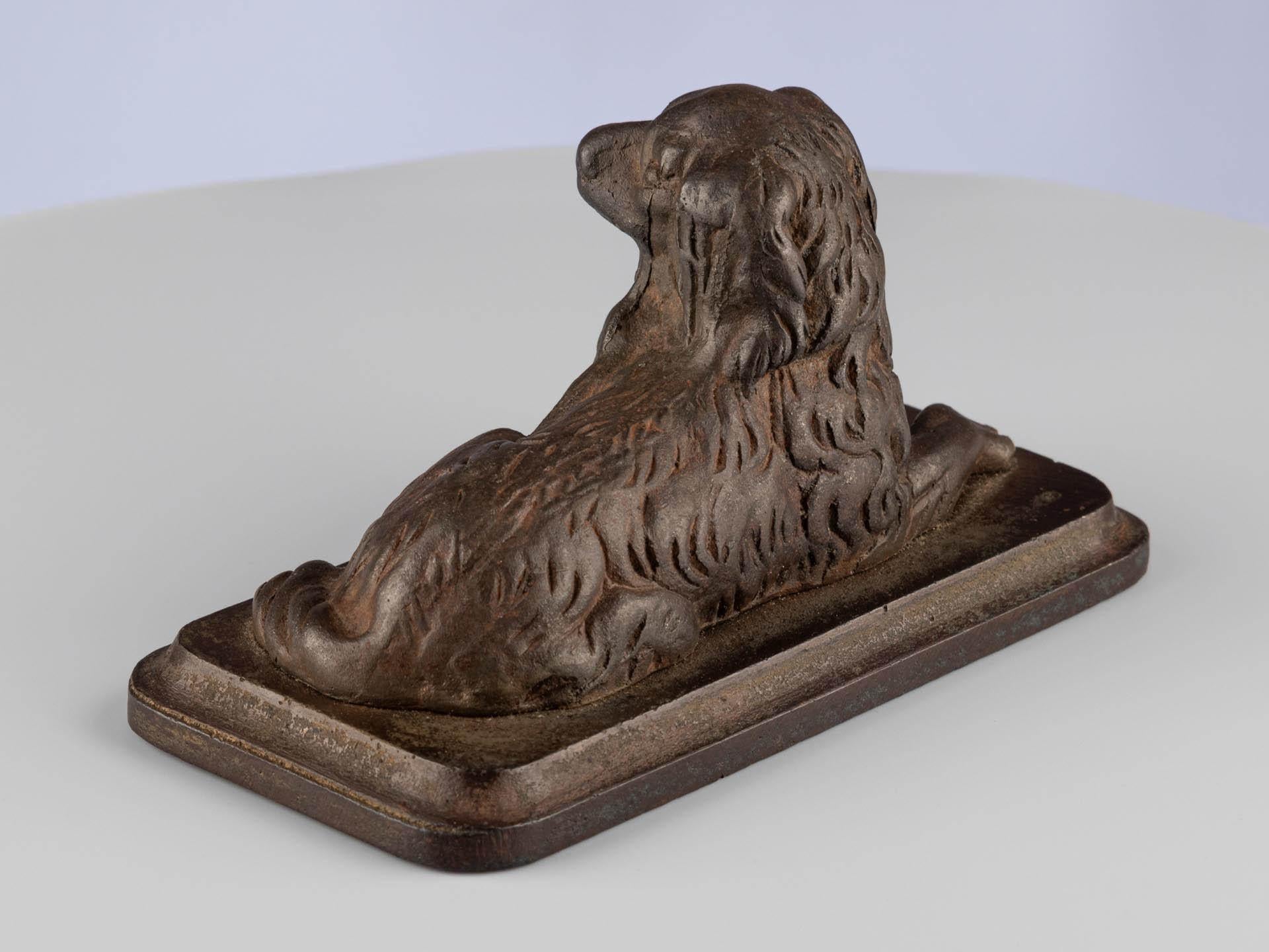 Antica scultura in ghisa di un cane, fine XIX secolo in vendita 1