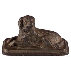 Antique Cast Iron Sculpture of a Dog, Late 19th Century
