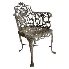 Vintage Cast Iron Chairs attributed to Robert Wood Foundry (Pair)