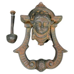 Antique Cast Iron Château Door Knocker