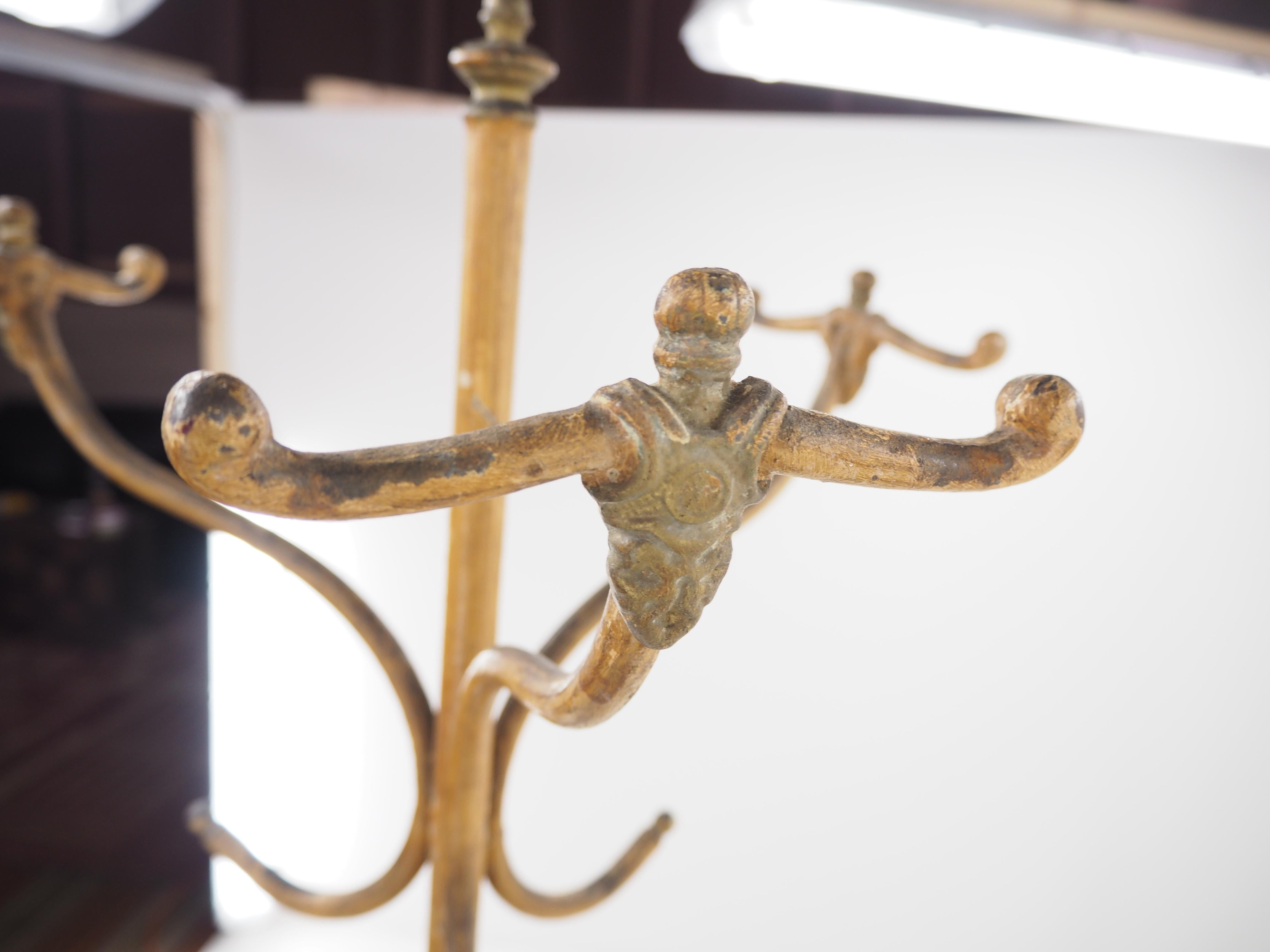Antique Cast Iron Coat Rack, 1920s 7