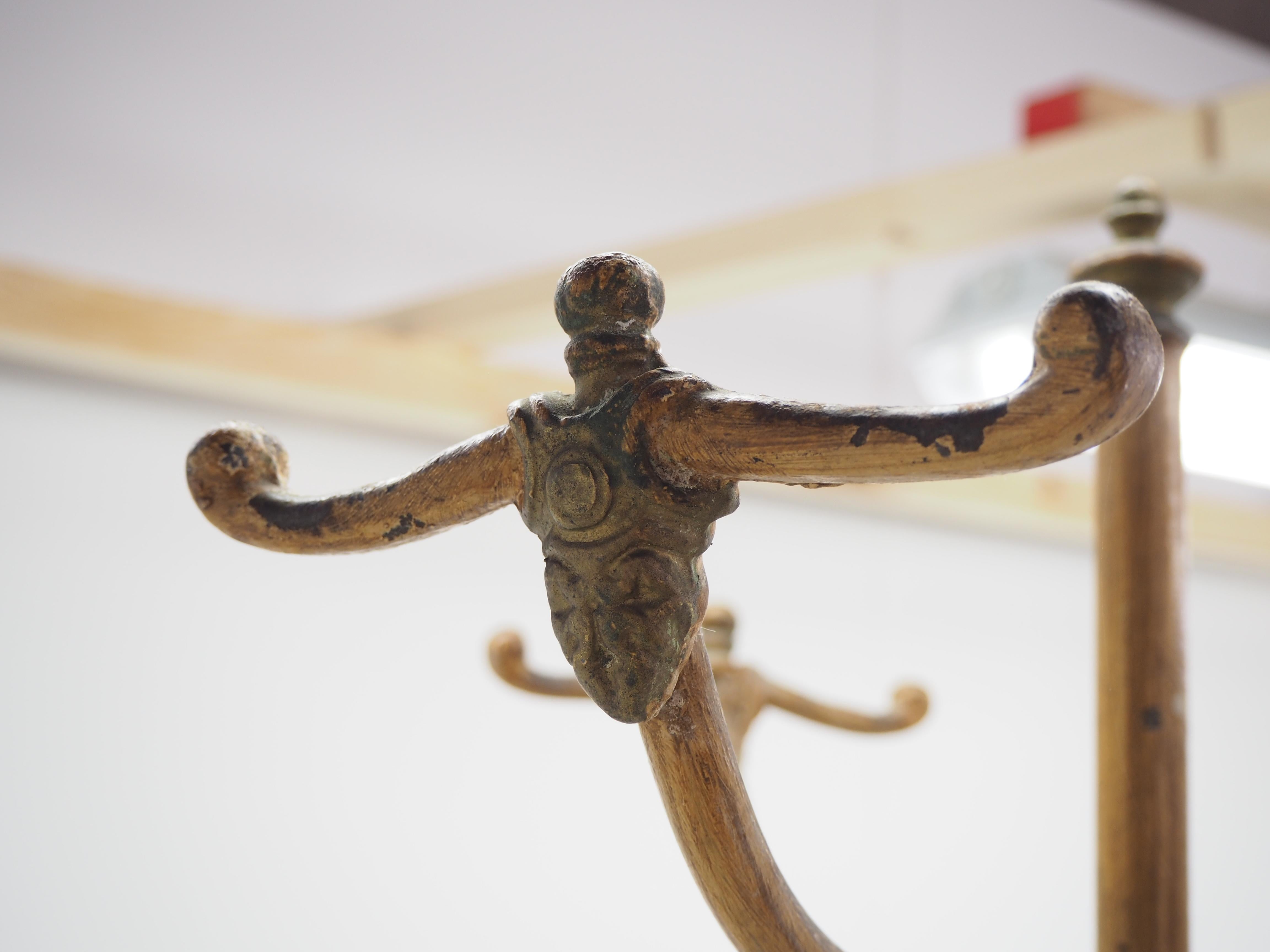 Early 20th Century Antique Cast Iron Coat Rack, 1920s