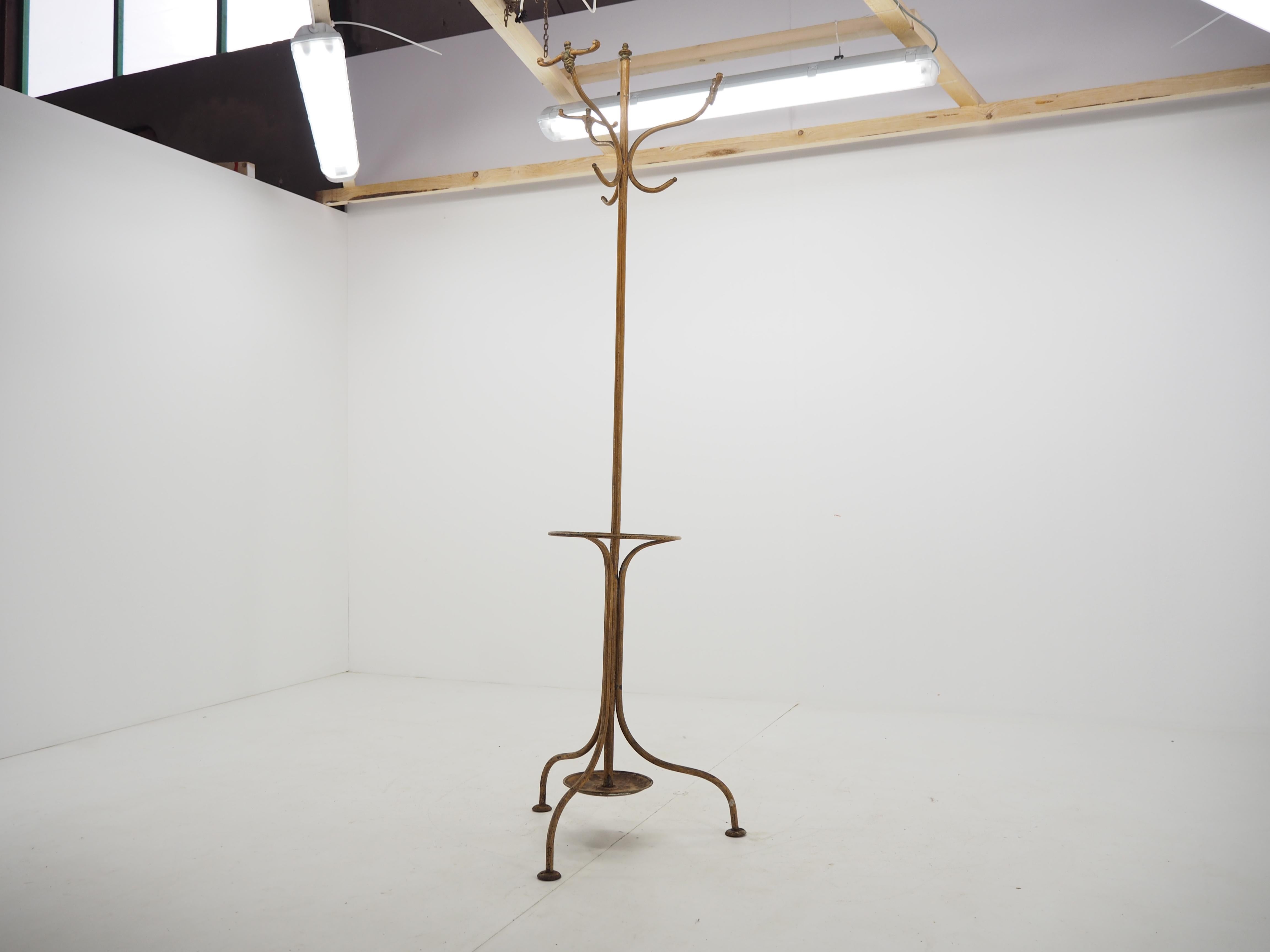 Antique Cast Iron Coat Rack, 1920s 2