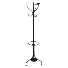 Antique Cast Iron Coat Rack and Umbrellas, 1920's