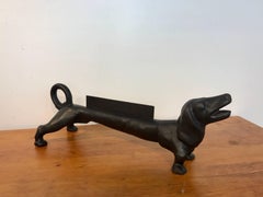 Antique Cast Iron Dachshund Boot Scraper, Attributed to Hubley