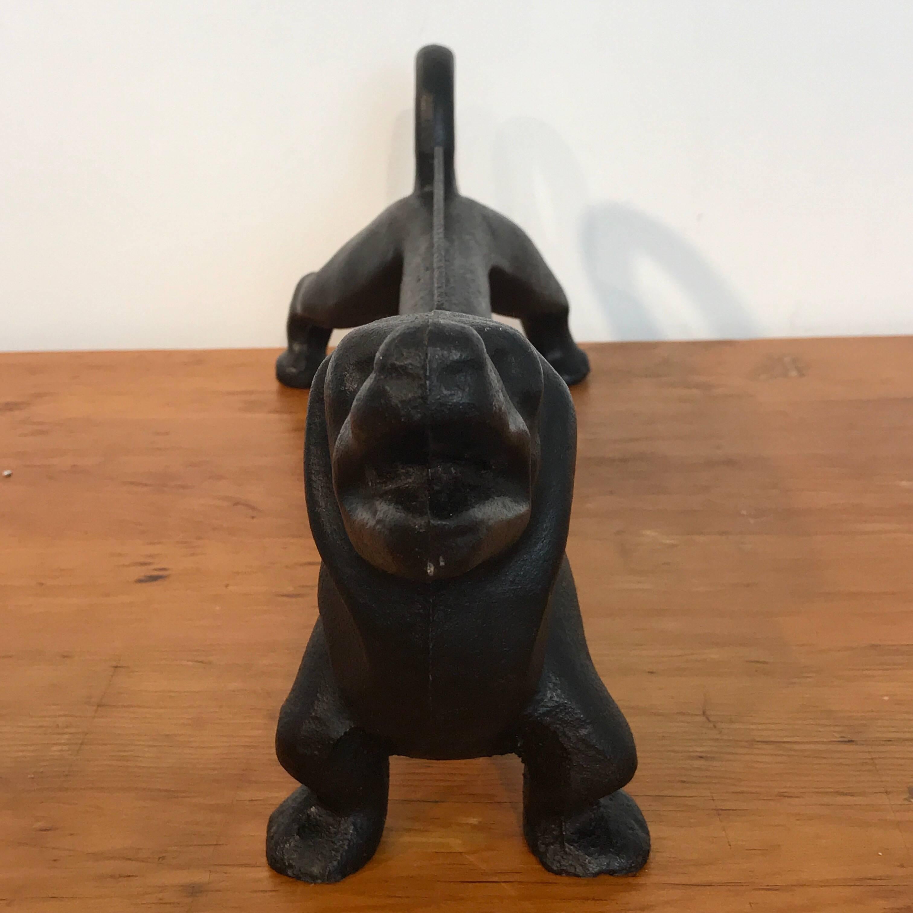 antique dachshund boot scraper