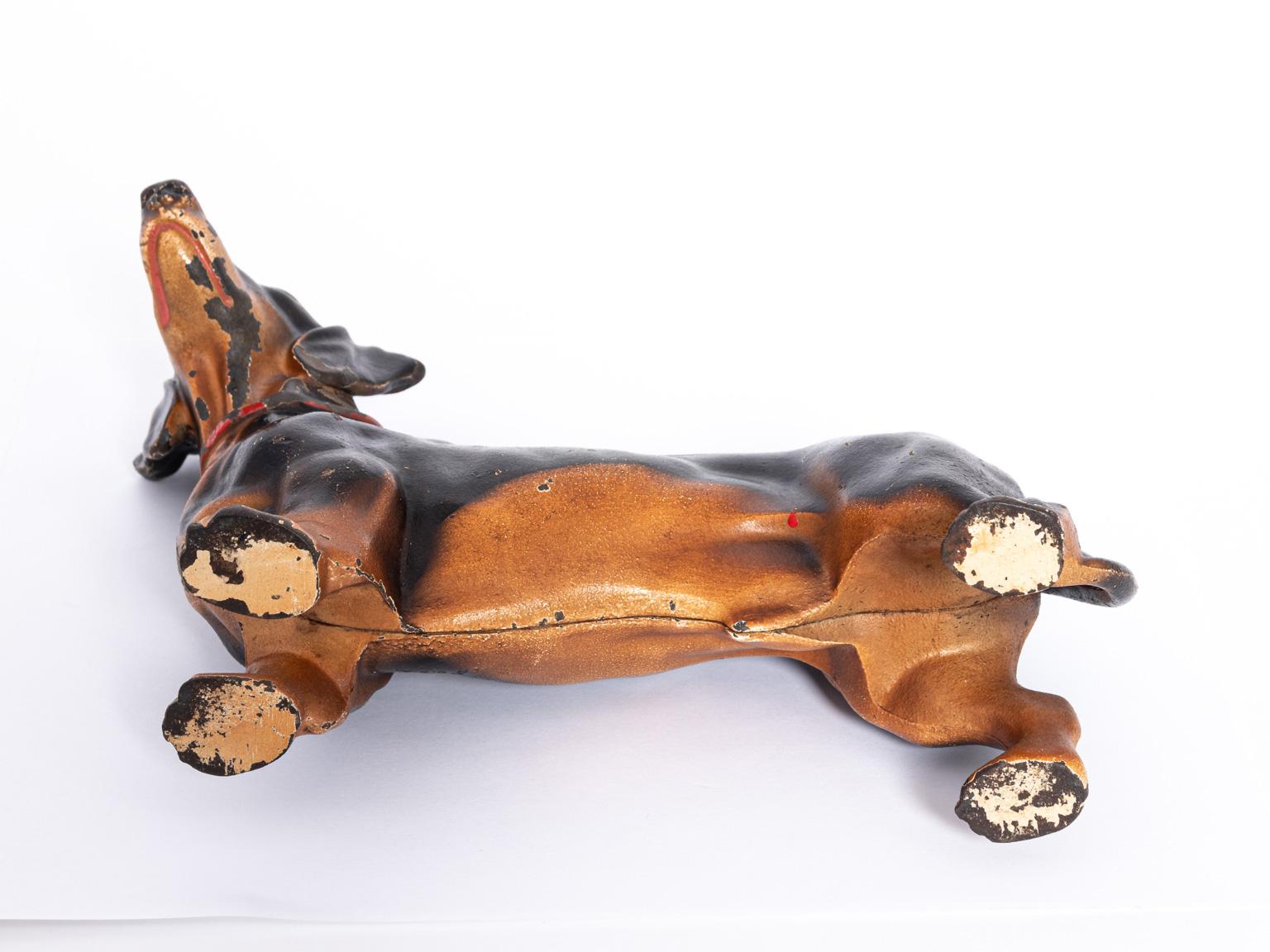 Antique Cast Iron Dachshund Doorstop by Hubley 3