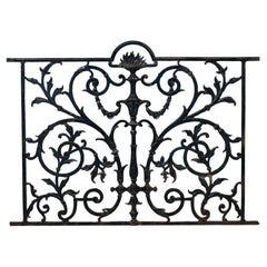 Antique Cast Iron Decorative Railing Panel