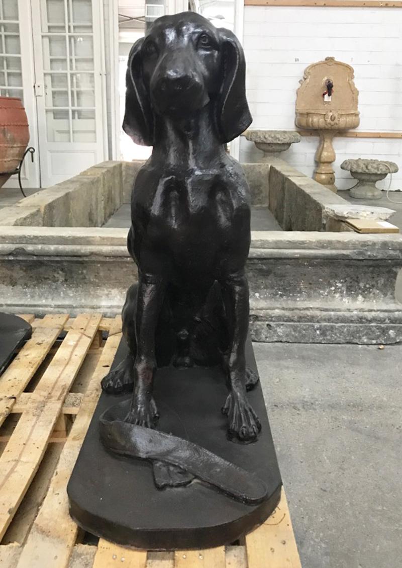 Antique cast Labrador retriever, originally from France, circa 1920.

Measurements: 15 3/4