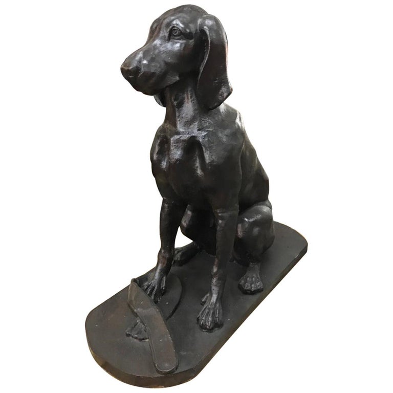 Antique Cast Iron Dog, circa 1920 at 1stDibs