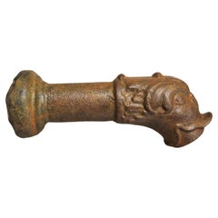Antique Cast Iron Dolphin Fountain Spout from France, 19th Century